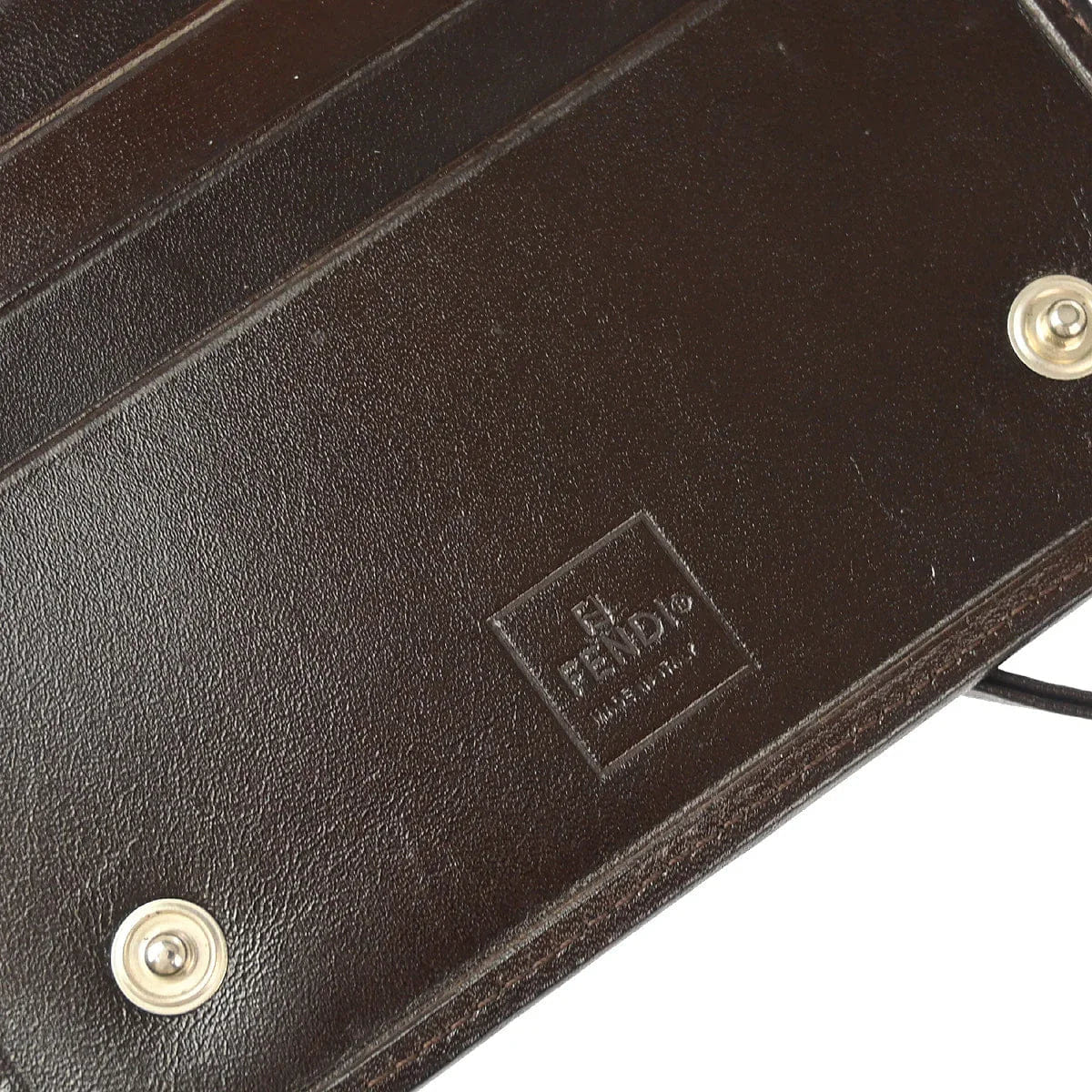 Fendi Zucca Shoulder Bag Wallet Brown