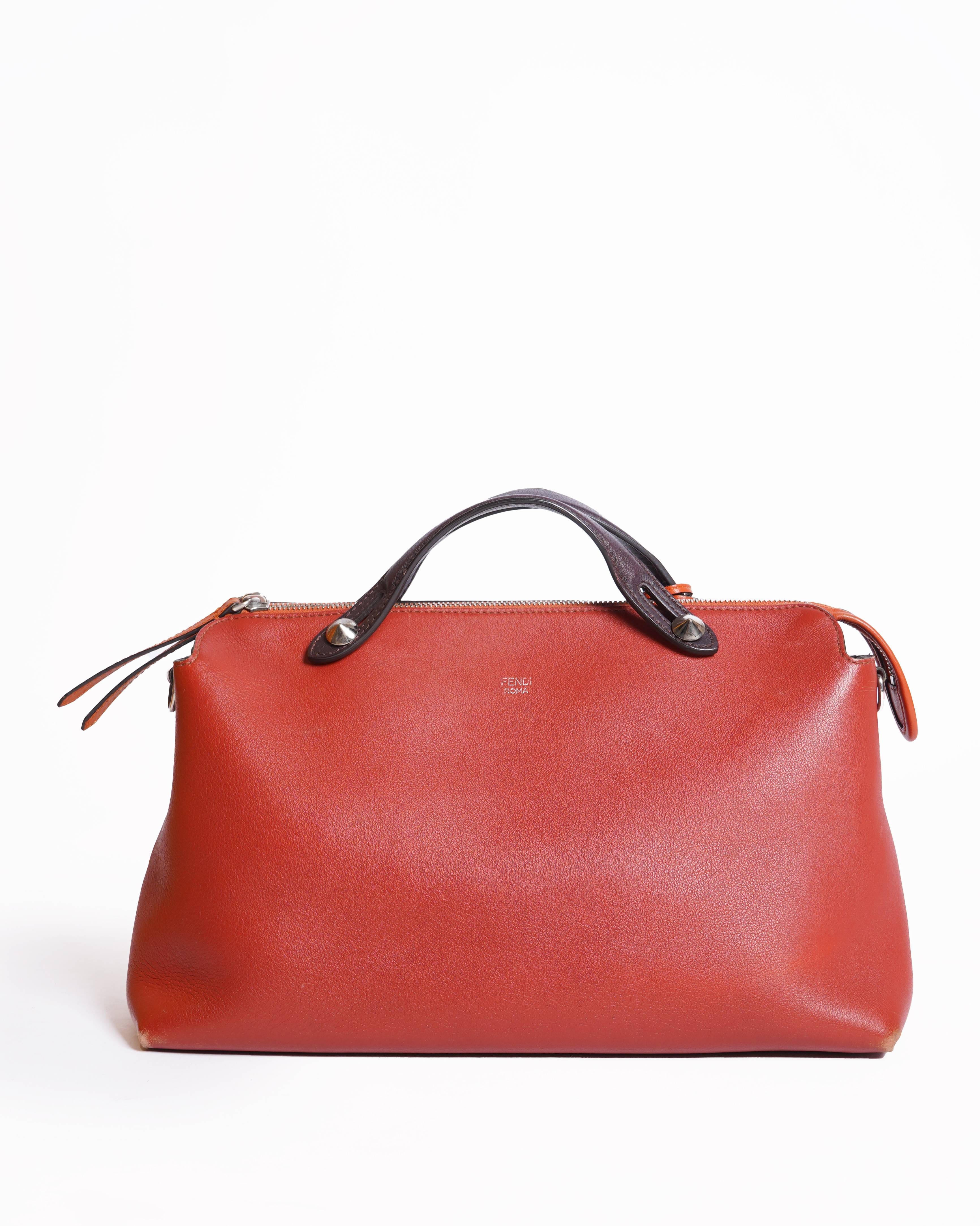 Fendi Leather Rust Shoulder Bag