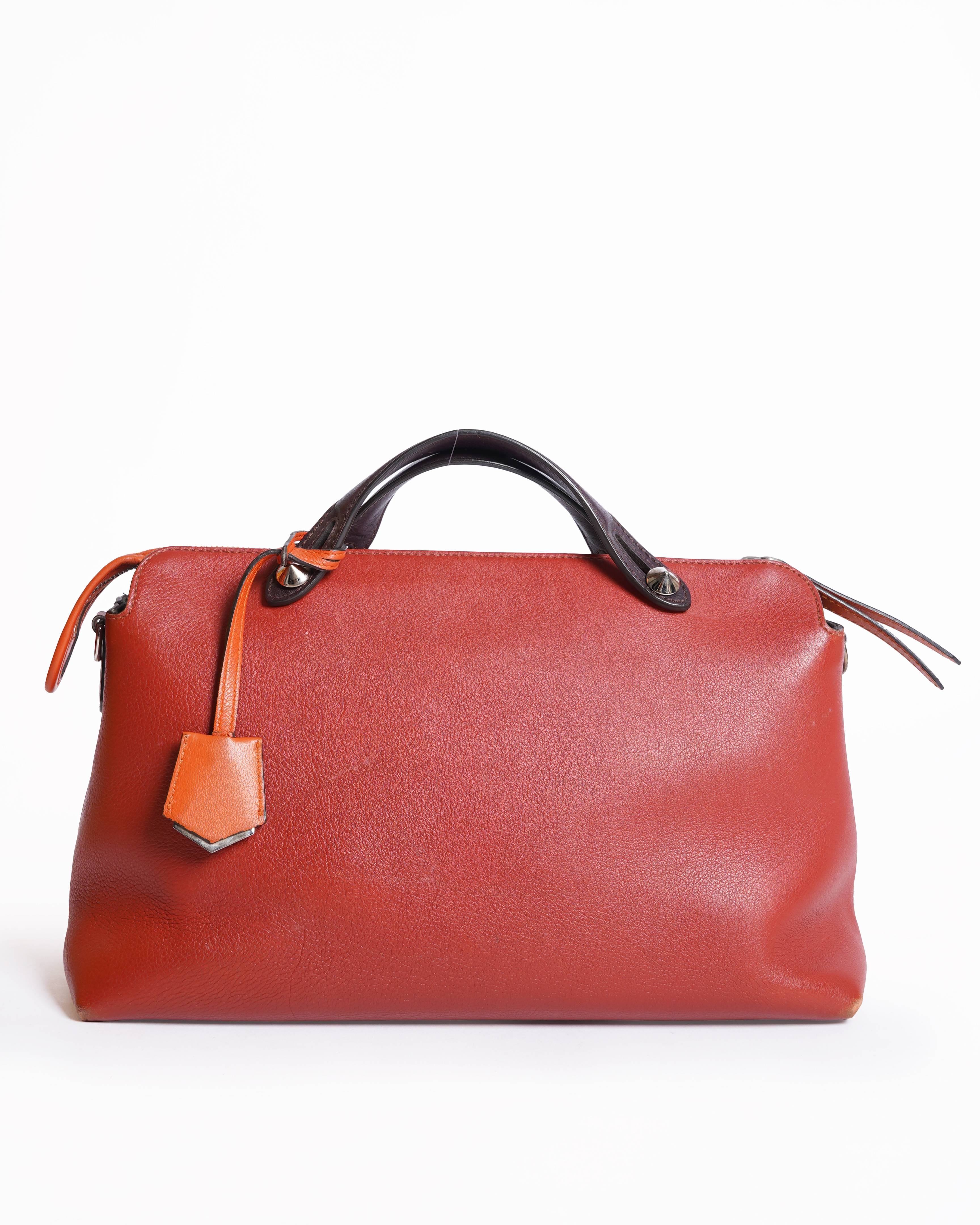 Fendi Leather Rust Shoulder Bag