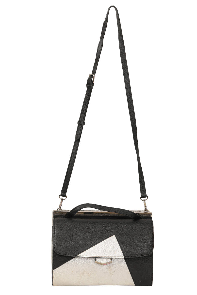 Fendi Vitello Elite Bi - Color Demi Jour Shoulder Bag