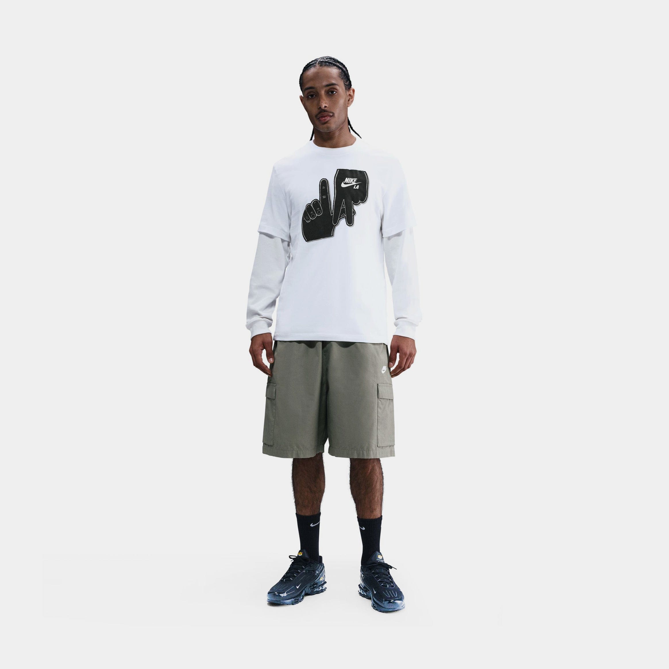 Nike NSW Los Angeles Graphic Mens Short Sleeve Shirt (White/Black)