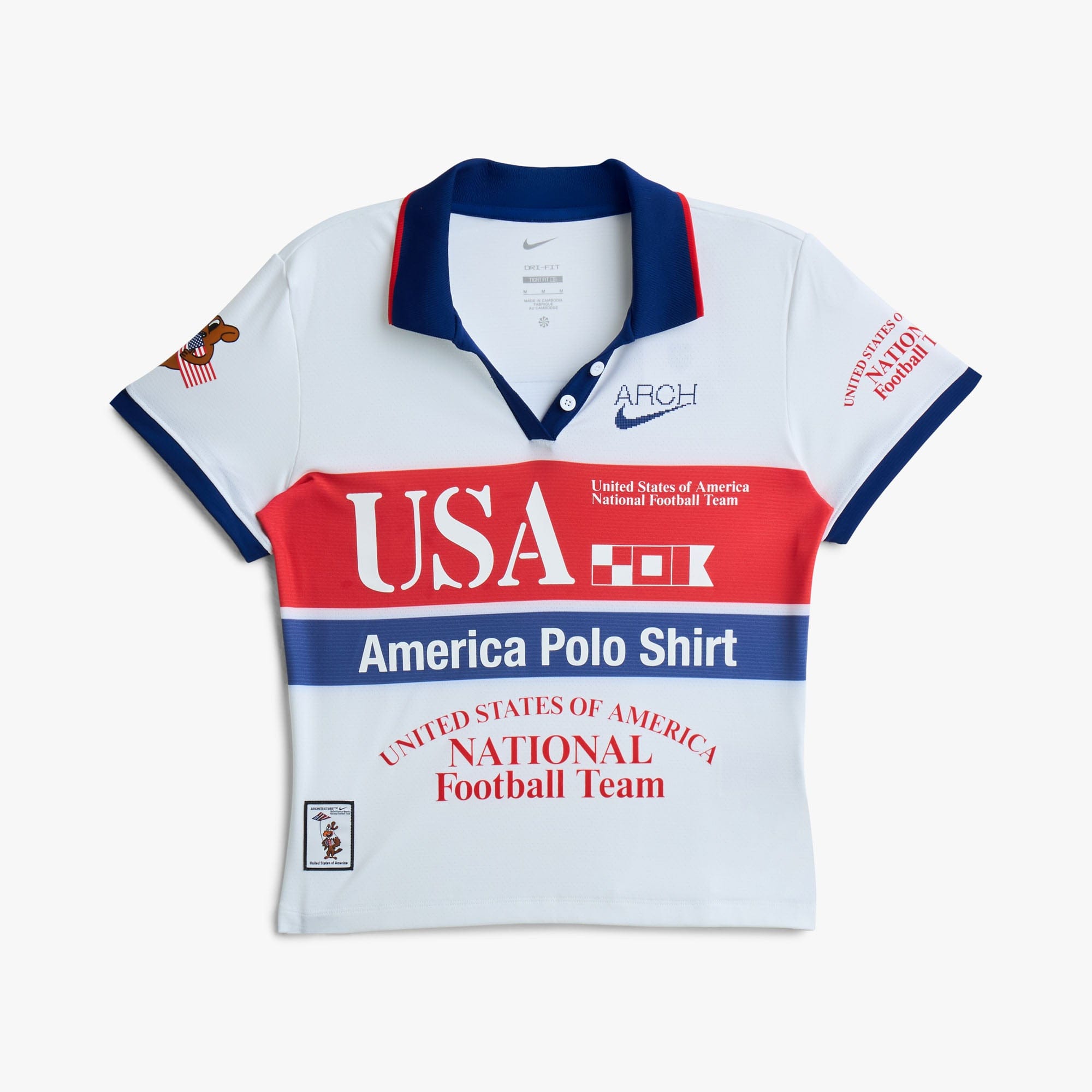 Nike x USA x VAA Women's Polo Shirt White / Challenge Red