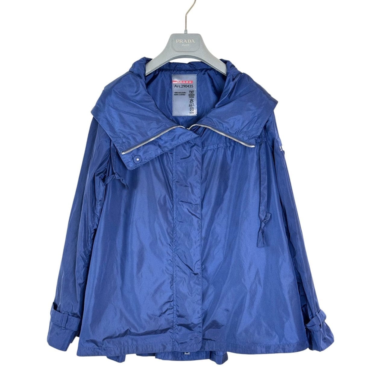 Prada Blue Zipped Up Nylon Jacket #40