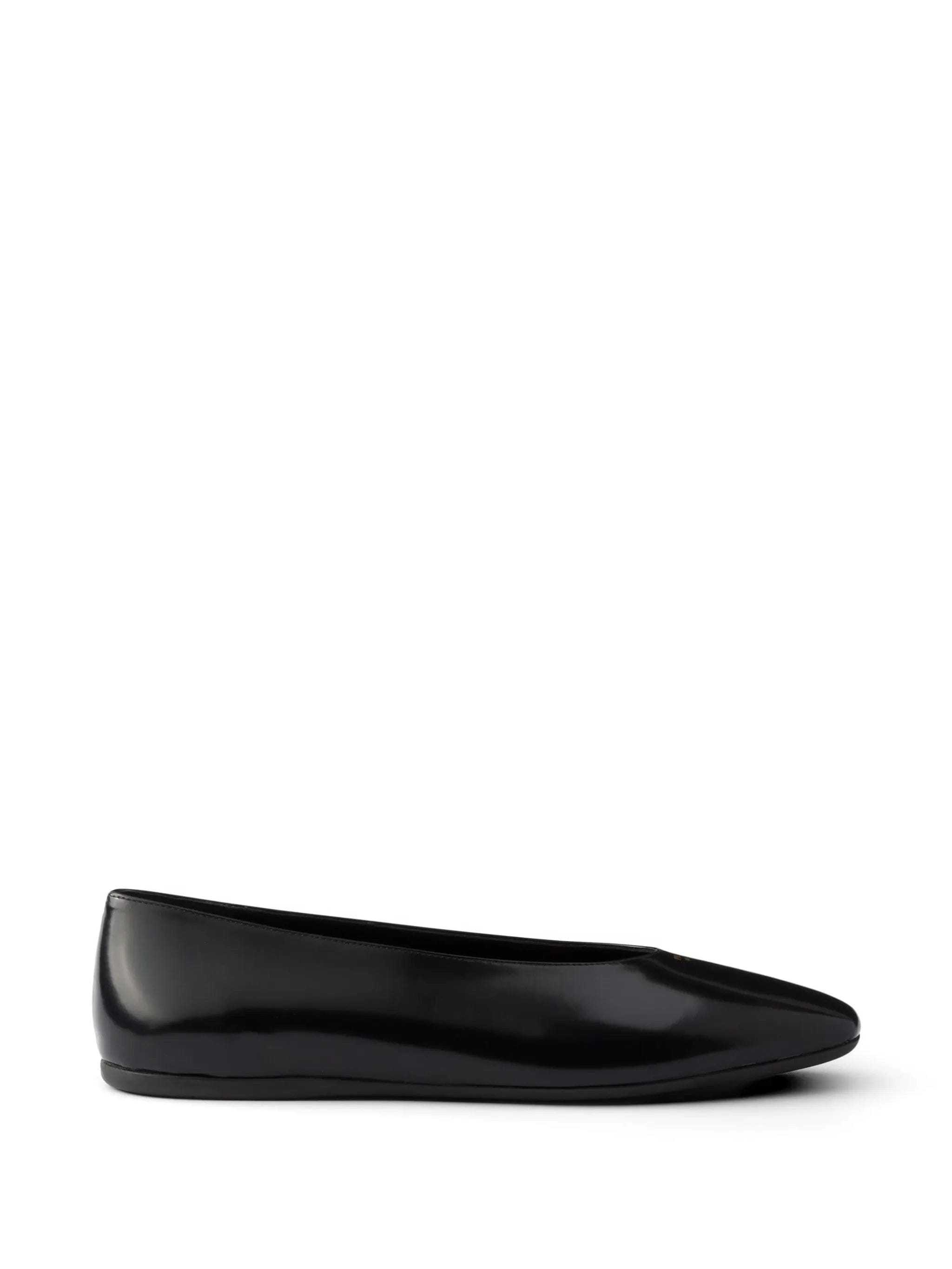 Prada brushed leather ballerinas