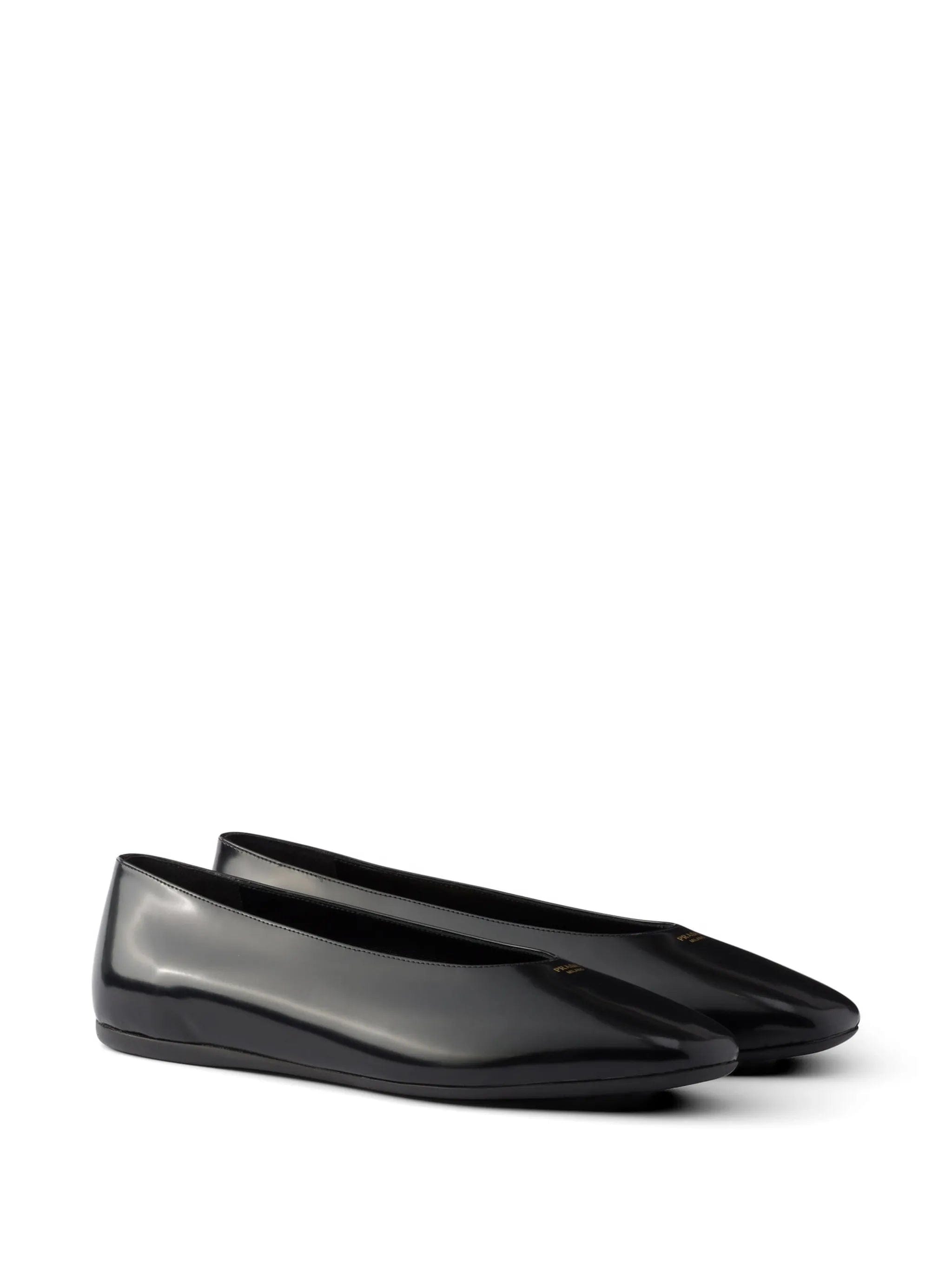 Prada brushed leather ballerinas