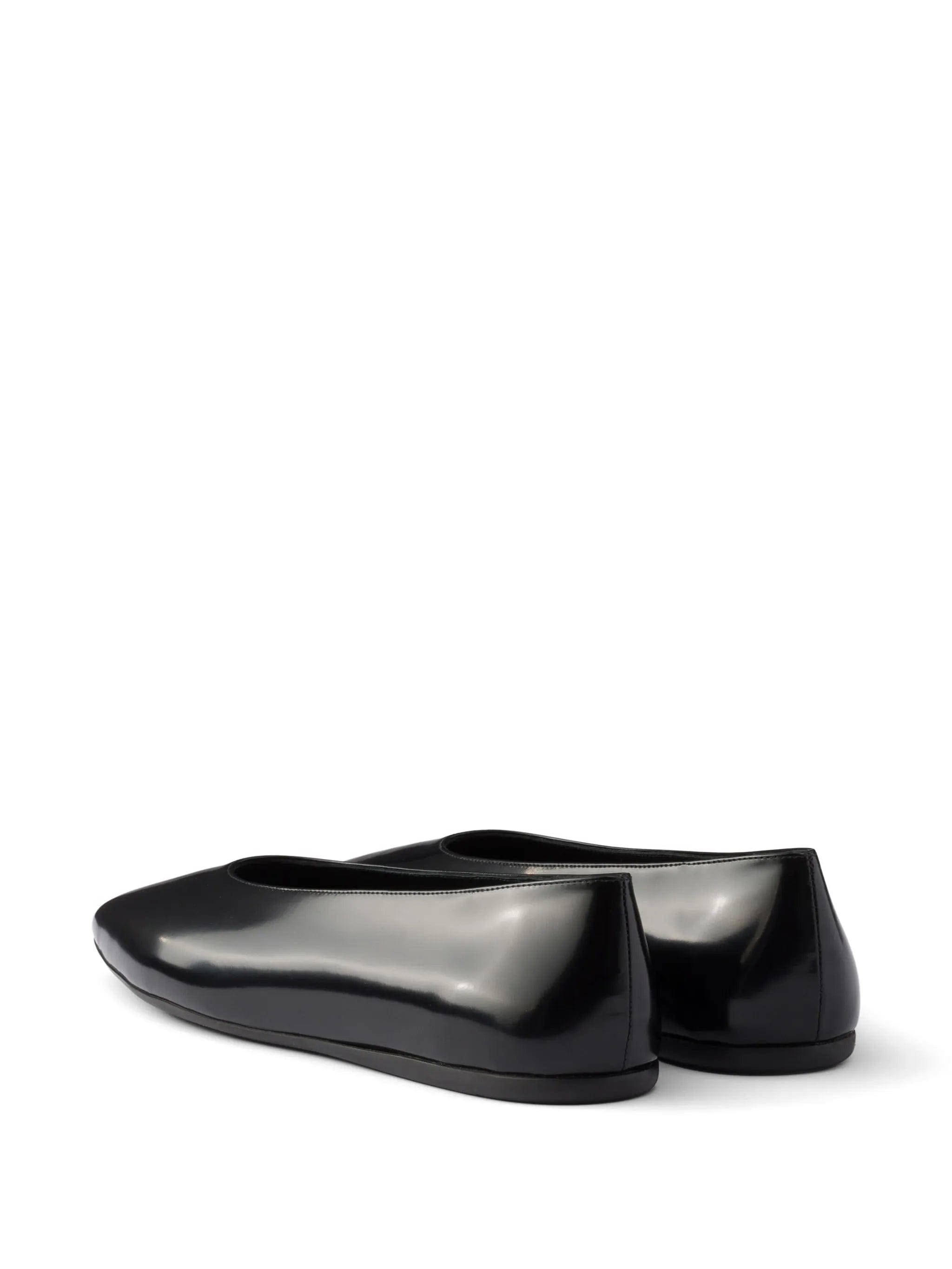 Prada brushed leather ballerinas