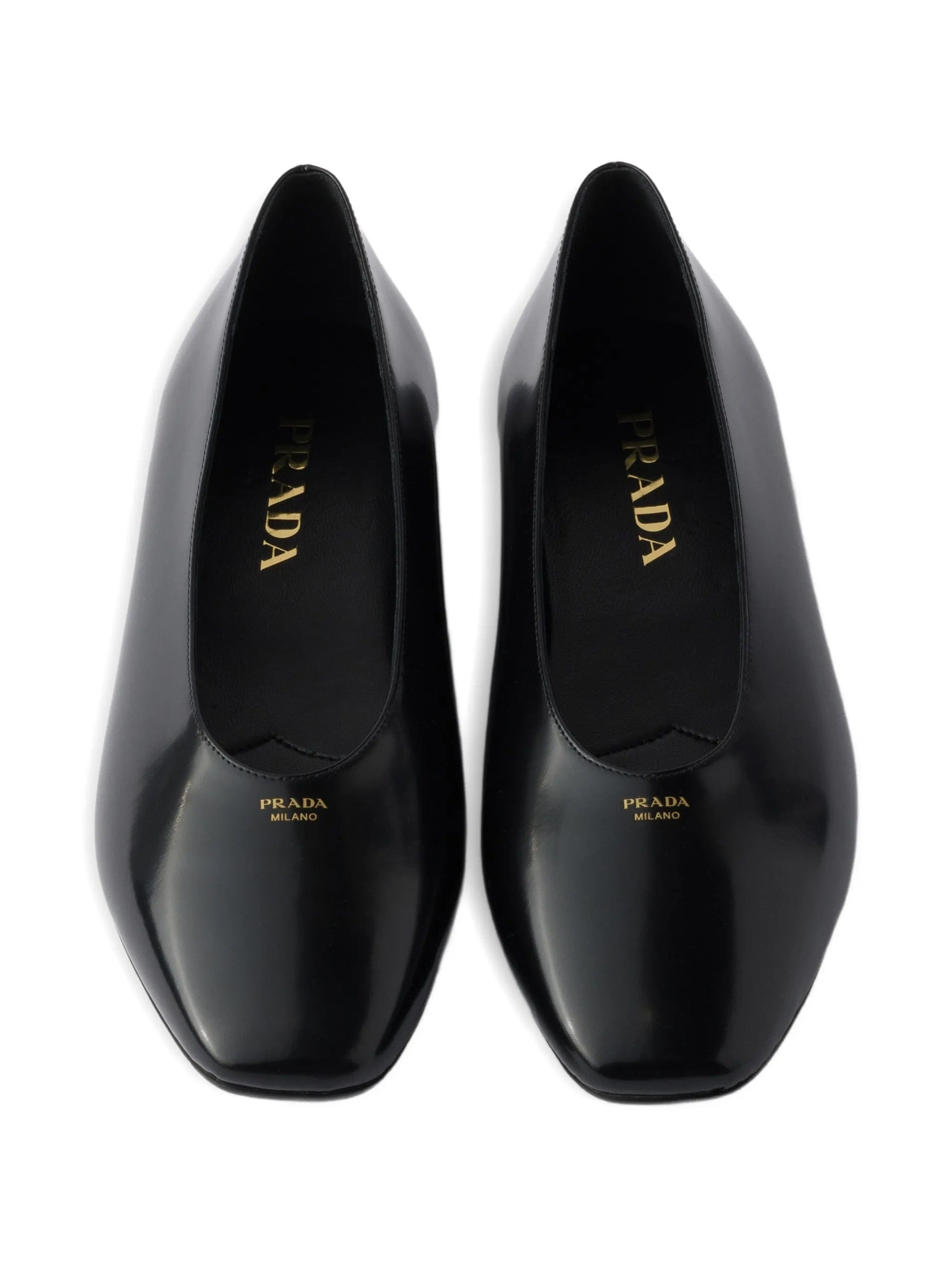Prada brushed leather ballerinas