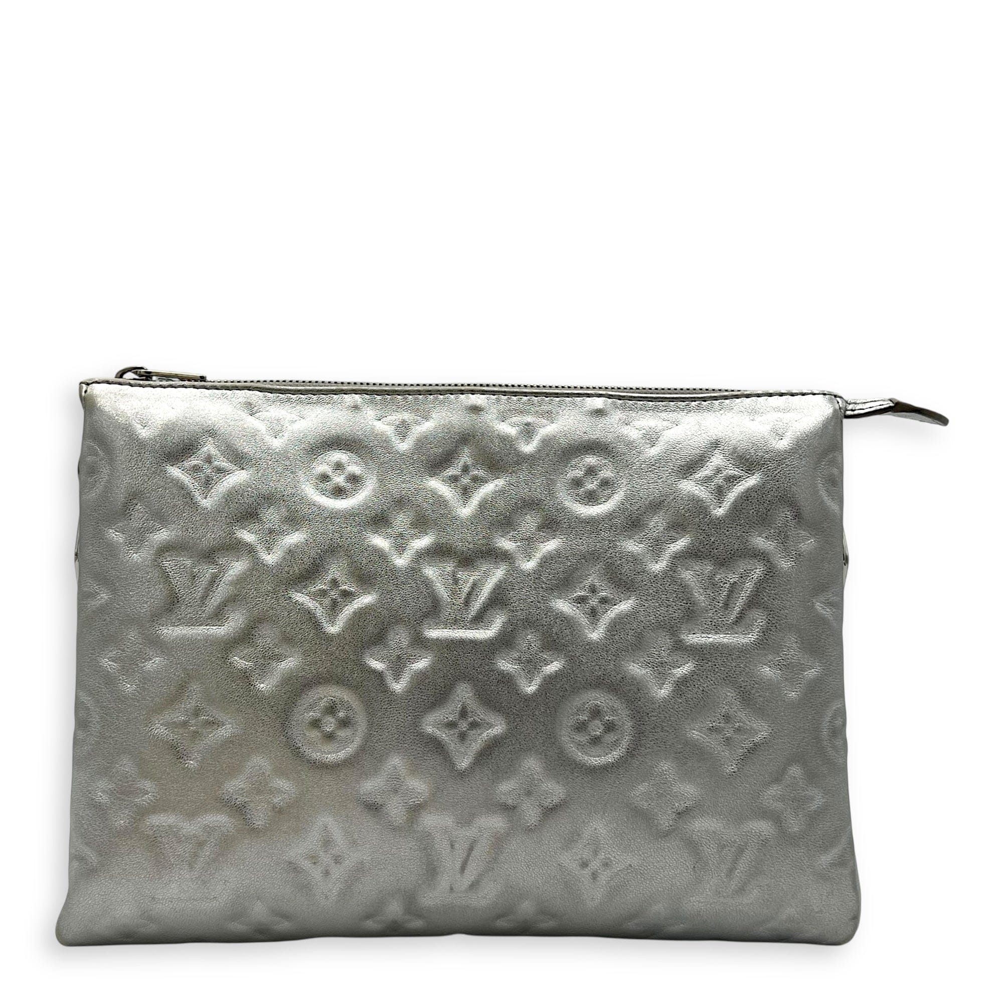 Louis Vuitton Coussin PM Silver Shoulder Bag in Lambskin, Silver hardware S2506 - 006867AN
