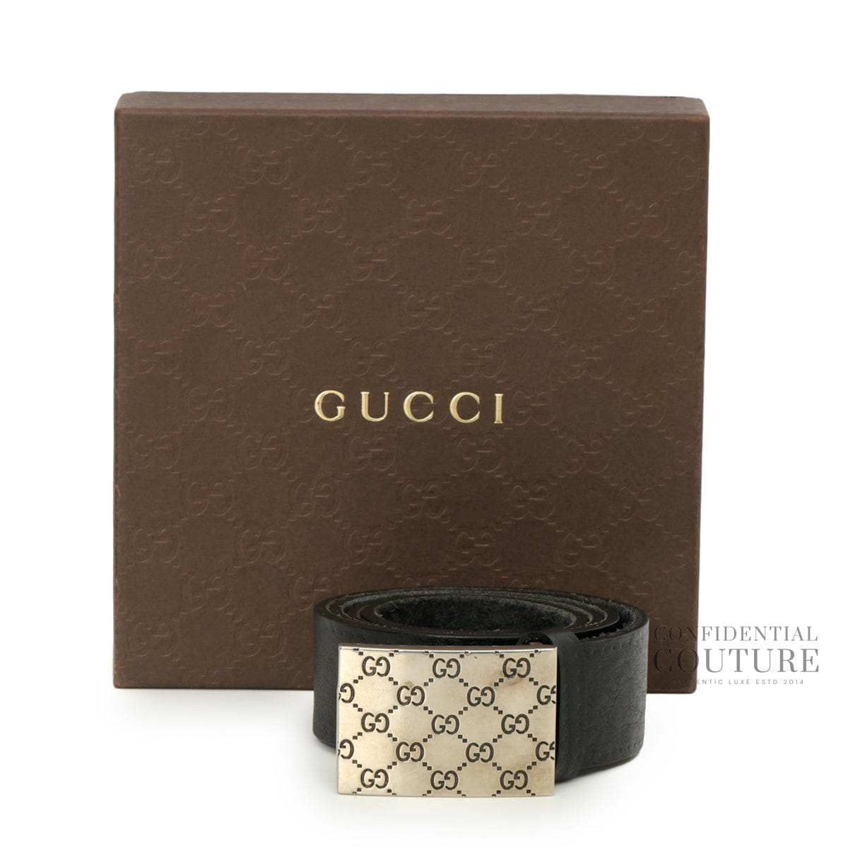 Gucci Gg Monogram Buckle Belt