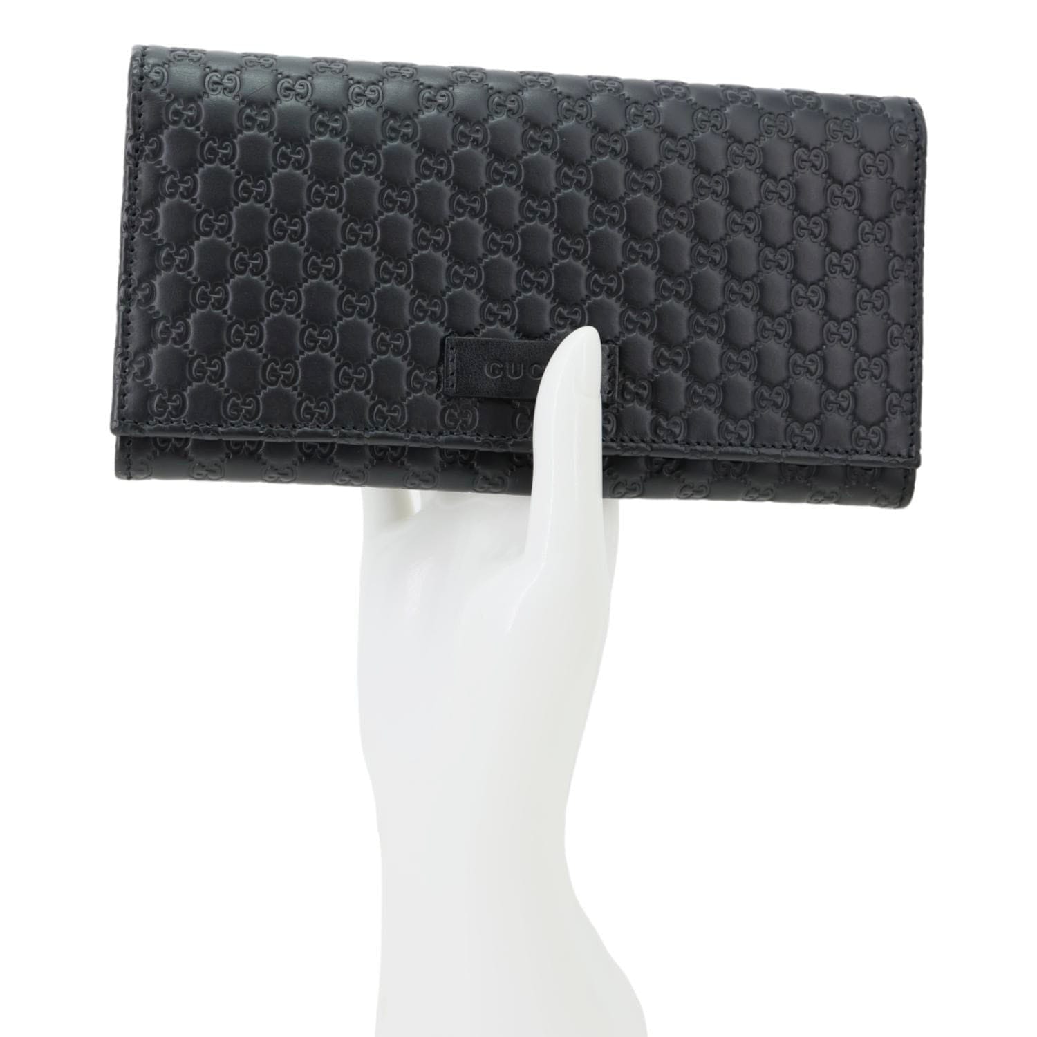GUCCI Microguccissima GG Leather Long Wallet 449396 Black