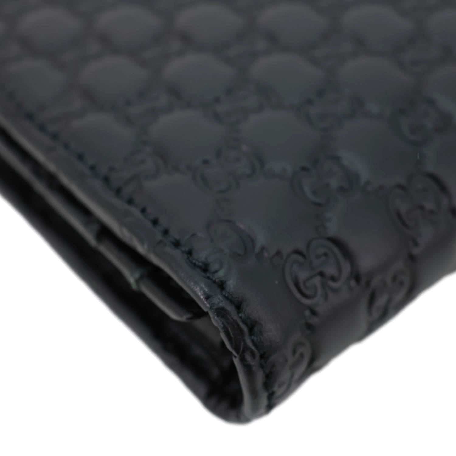 GUCCI Microguccissima GG Leather Long Wallet 449396 Black
