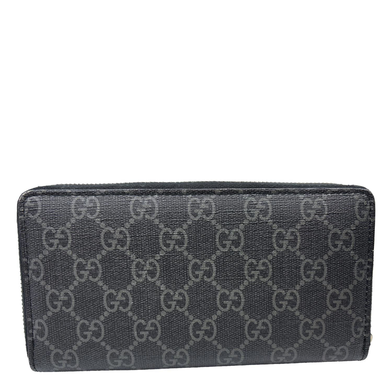 GUCCI GG Supreme Canvas Wolf Print Wallet Black 451273