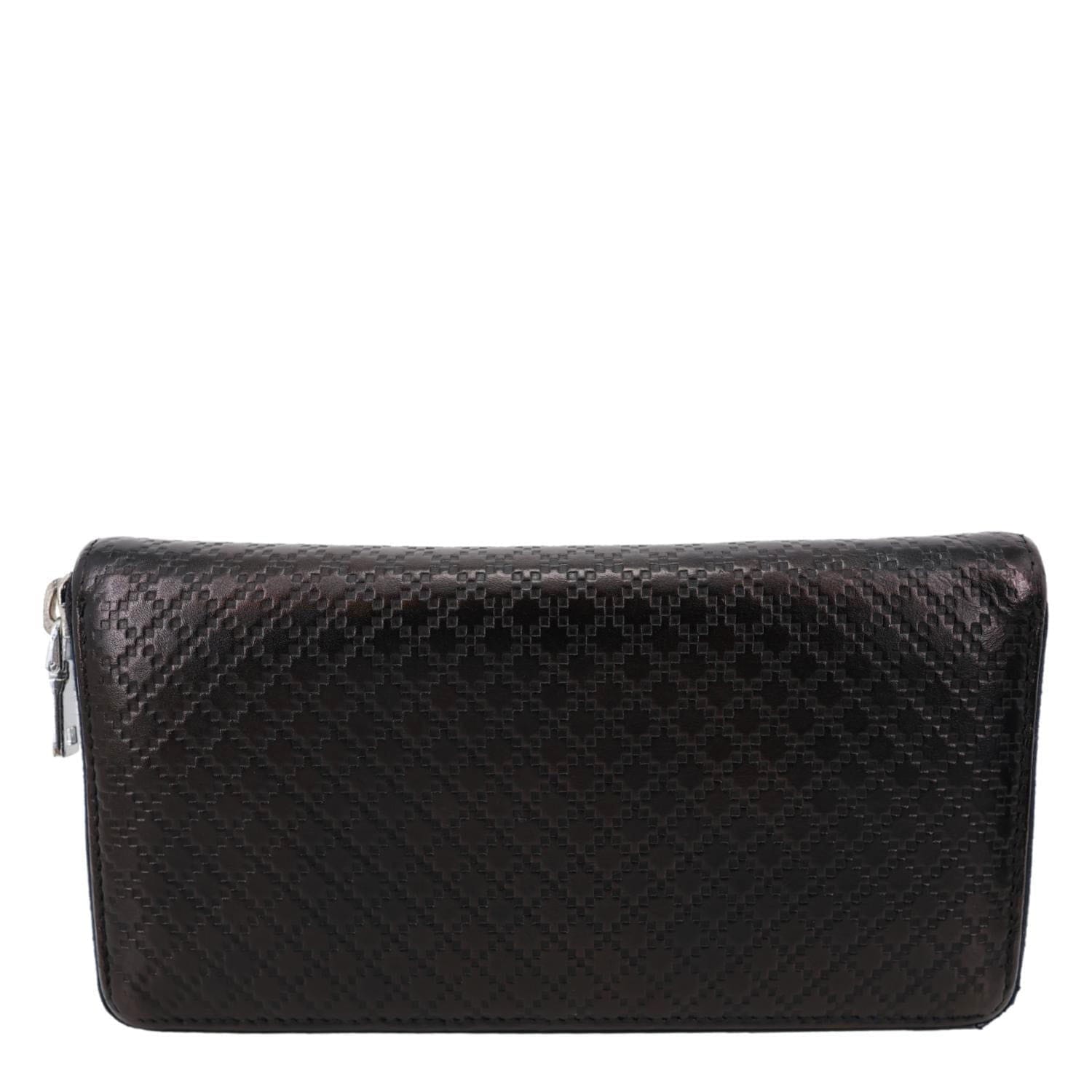 GUCCI Diamante Leather Long Wallet Navy Blue 307990