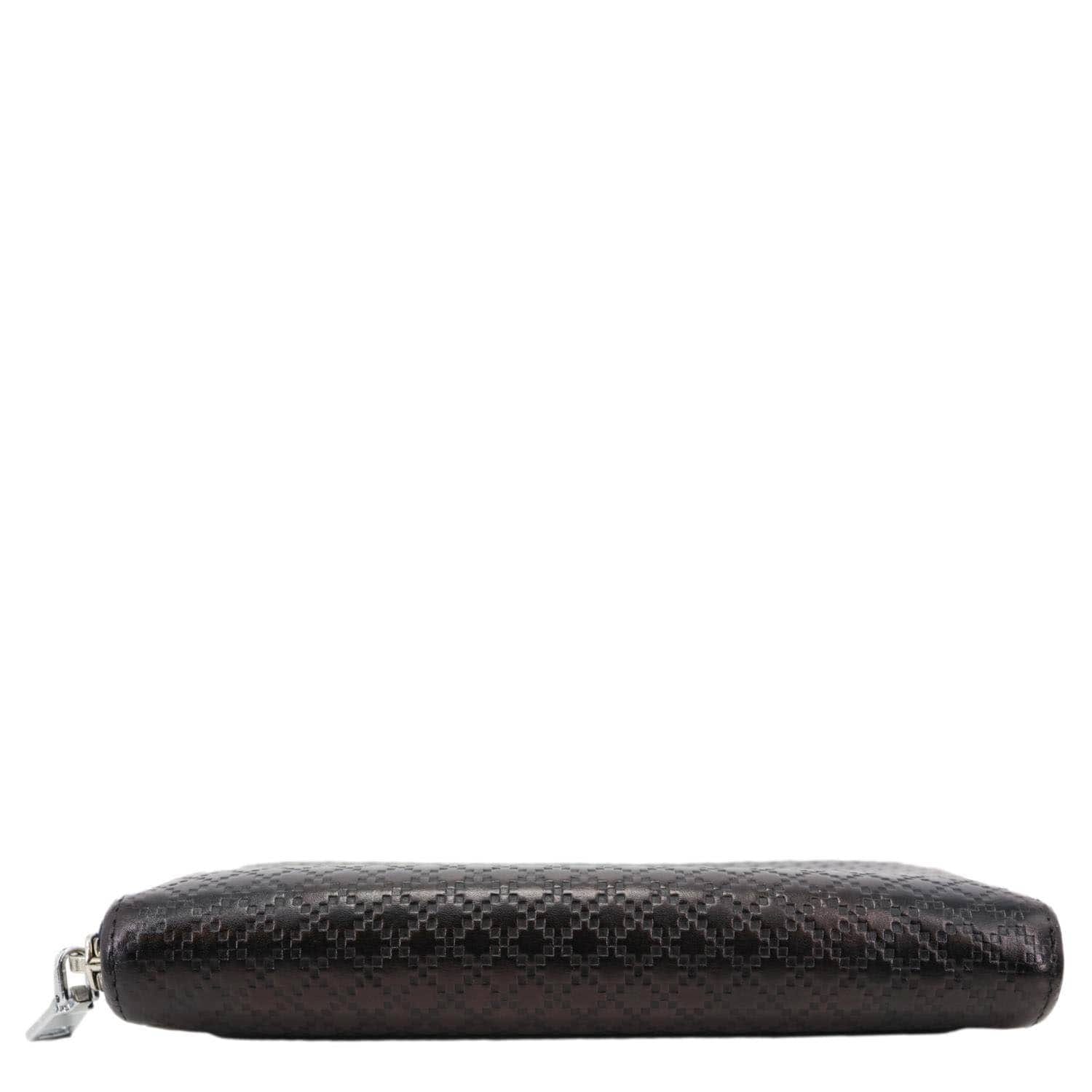 GUCCI Diamante Leather Long Wallet Navy Blue 307990