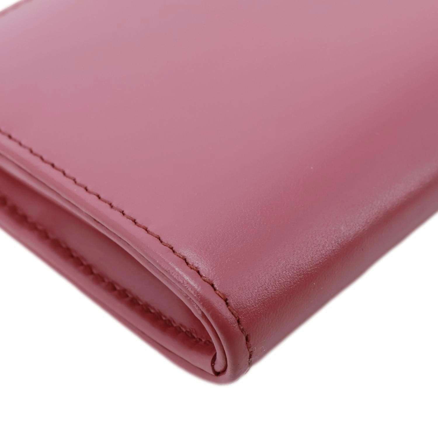 GUCCI Leather Long Zippy Wallet Pink 332747