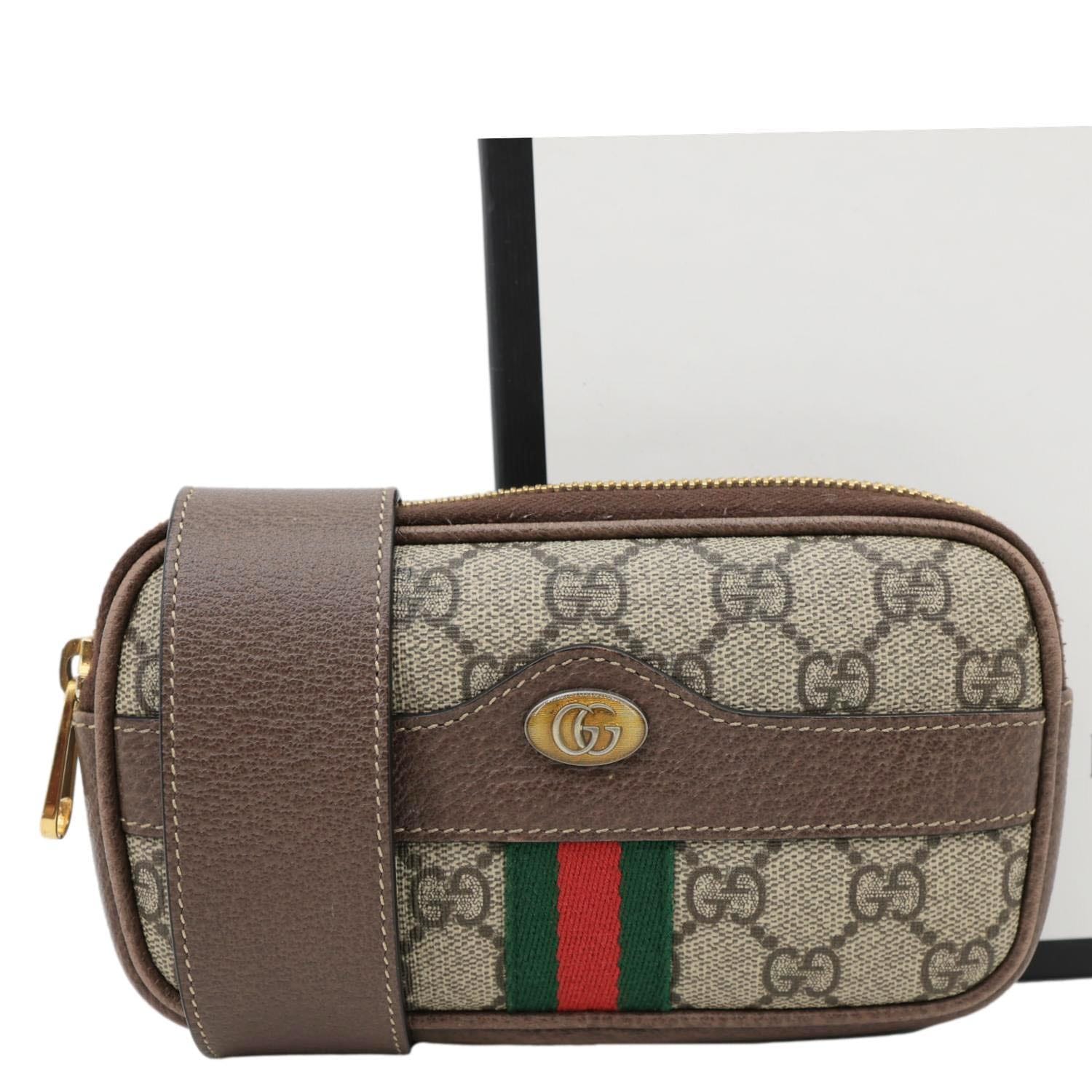 GUCCI Web Ophidia GG Supreme Canvas Belt Bag Beige 519308