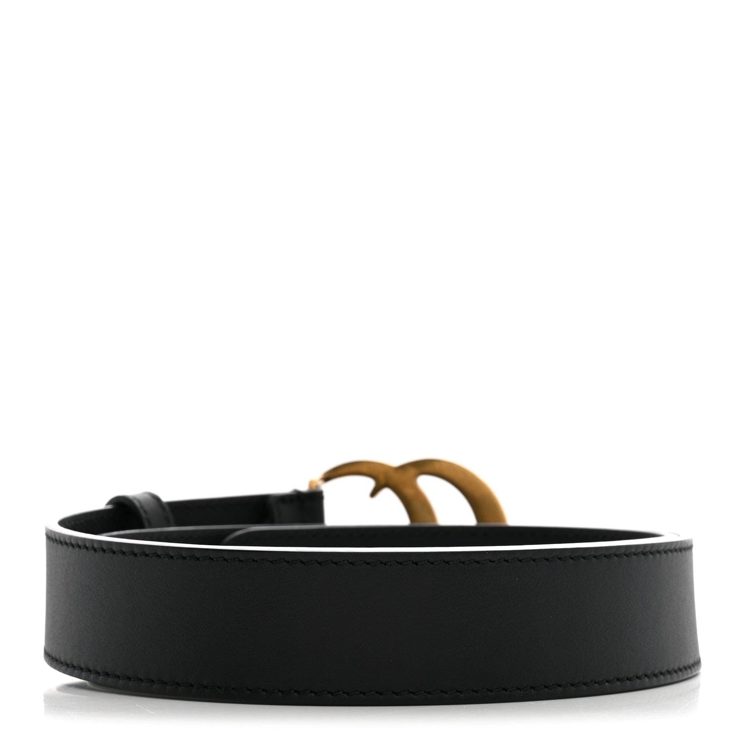 Gucci Calfskin Double G 30 mm Belt 75 30 Black