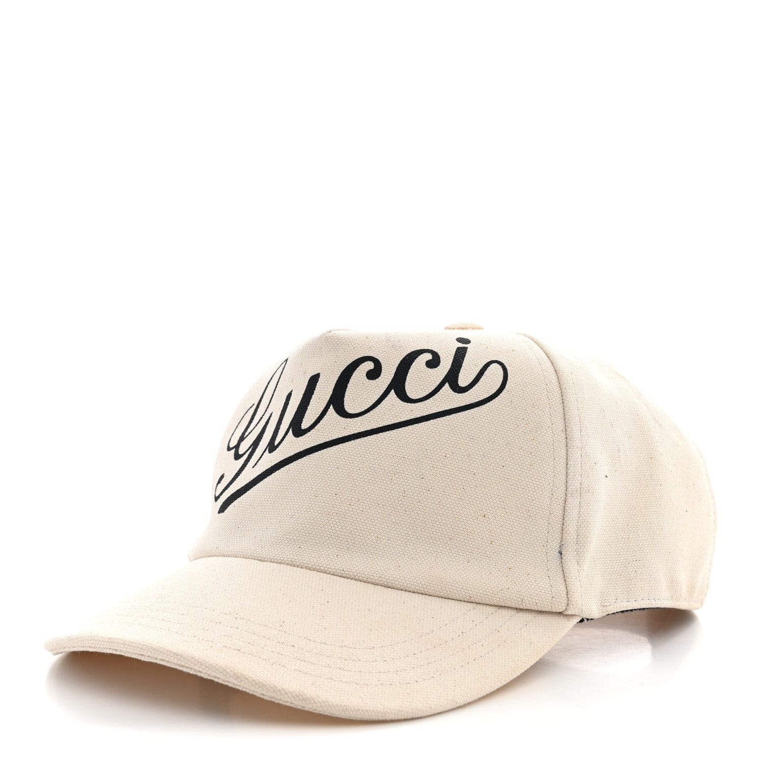 Gucci Canvas Logo Baseball Hat L Natural Blue