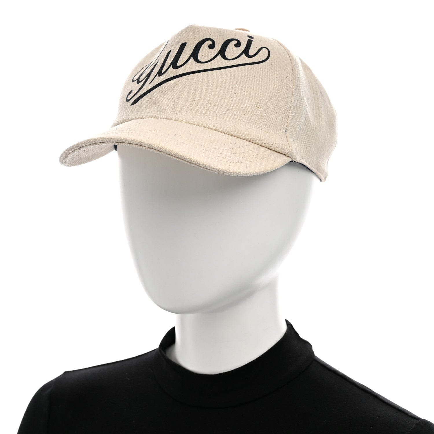 Gucci Canvas Logo Baseball Hat L Natural Blue