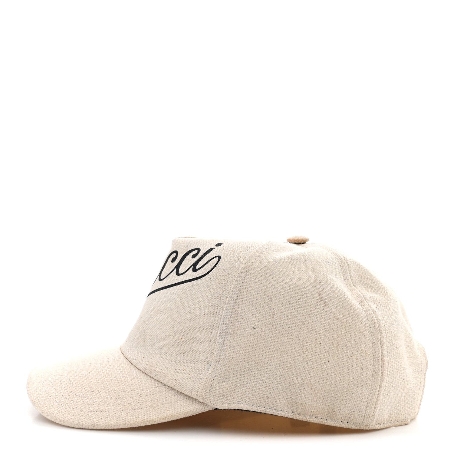 Gucci Canvas Logo Baseball Hat L Natural Blue