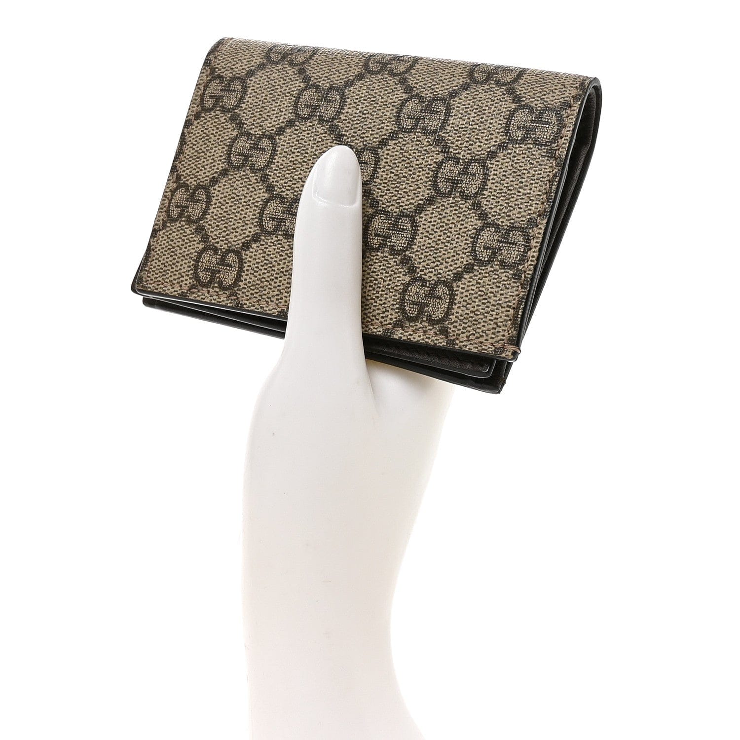 Gucci GG Supreme Monogram Card Case Beige