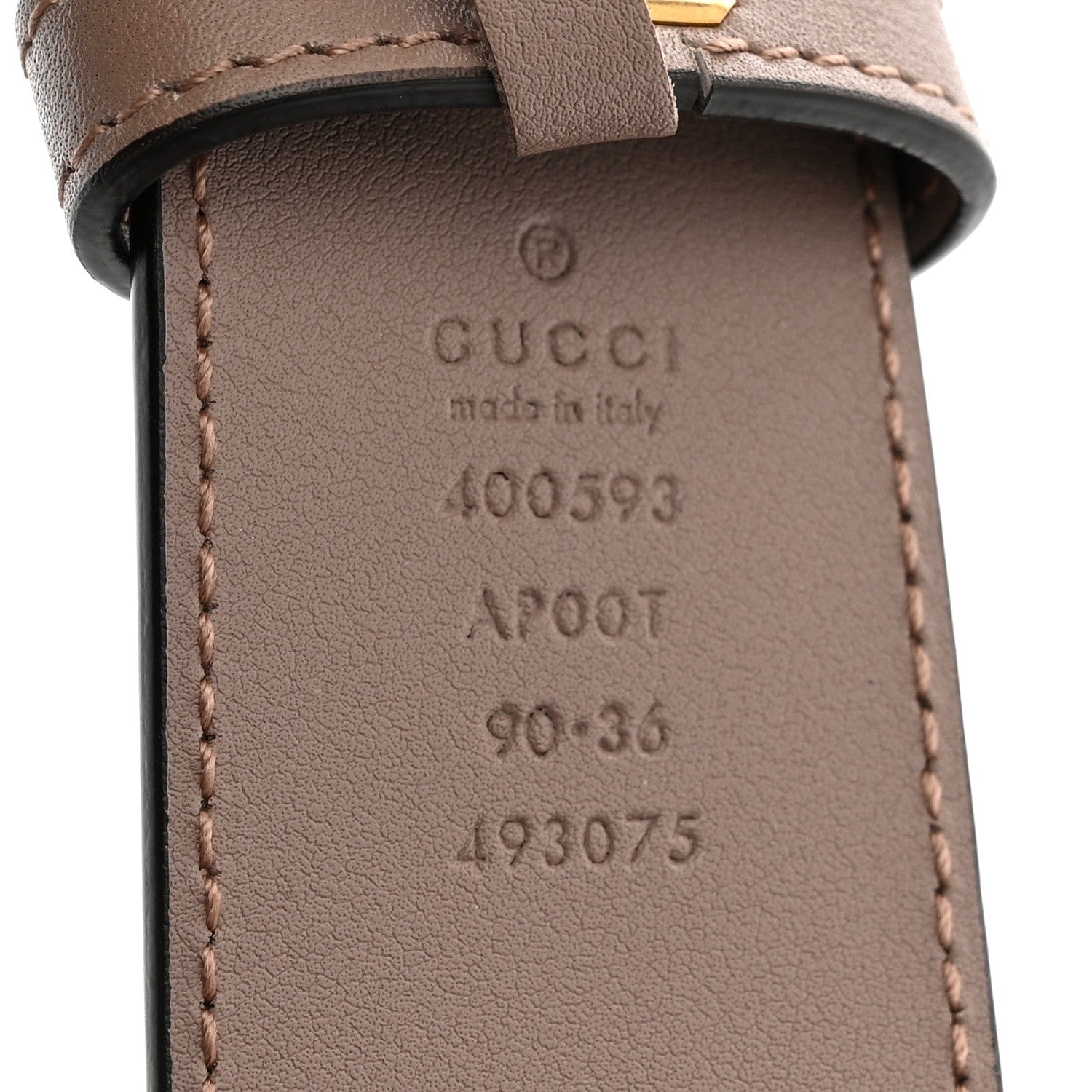 Gucci Calfskin Double G 40 mm Belt 90 36 Porcelain Rose