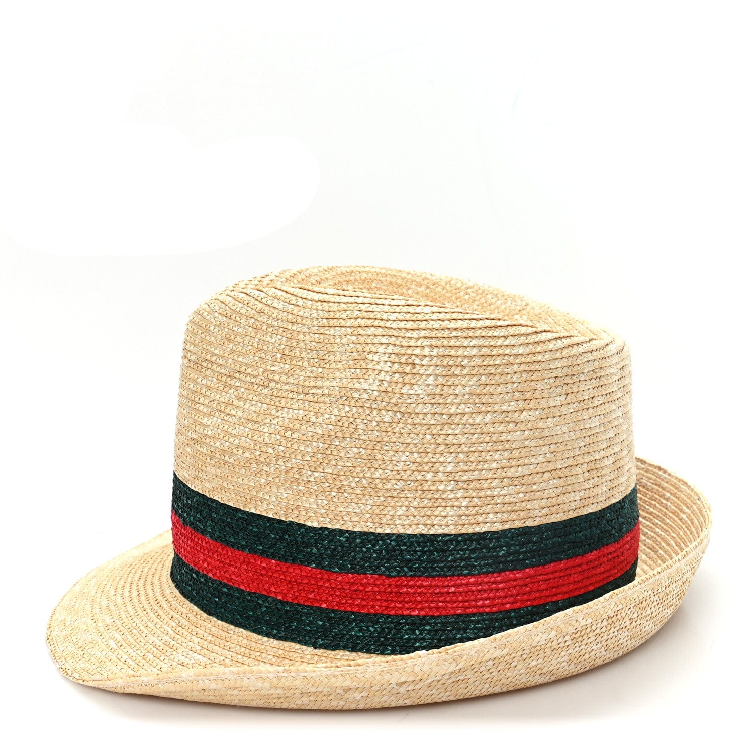 Gucci Abaca Straw Web Fedora Hat S