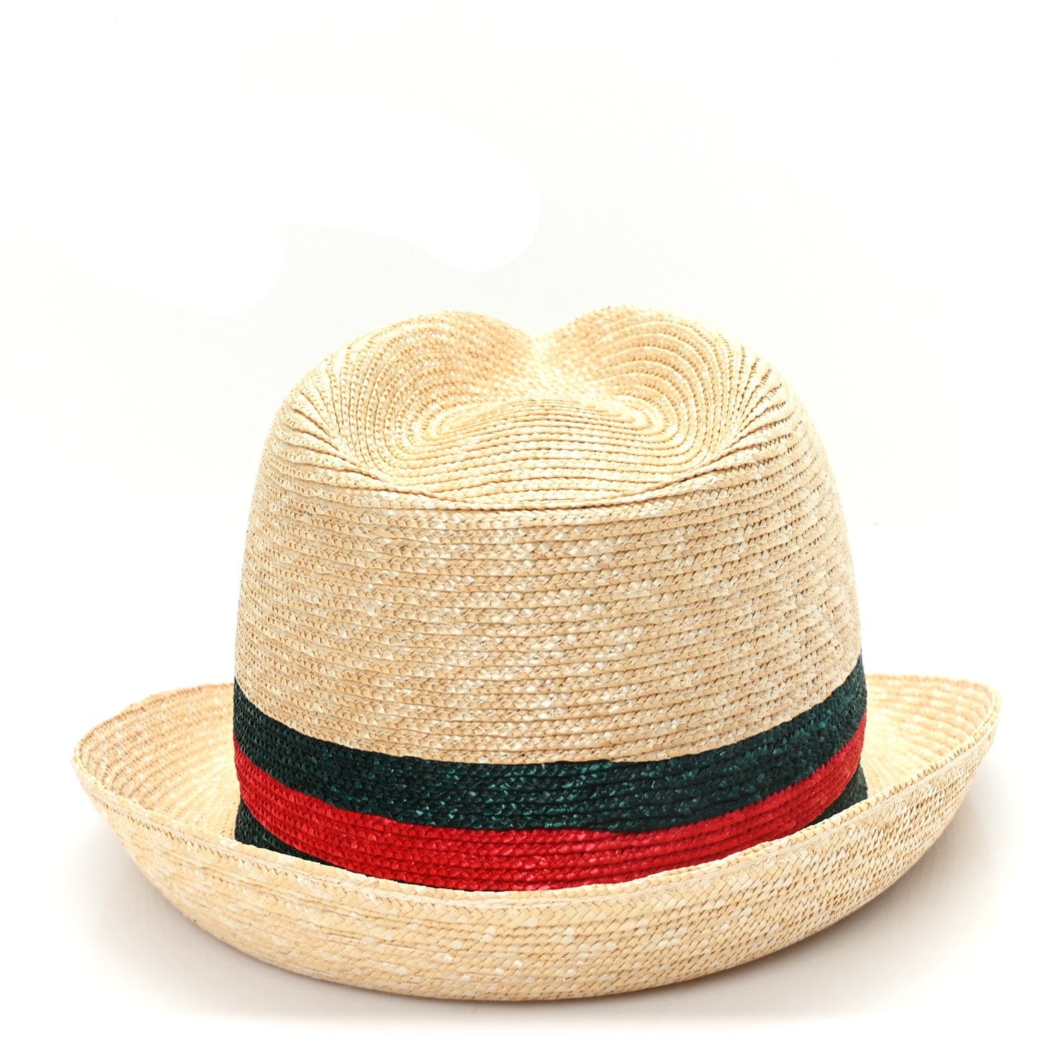 Gucci Abaca Straw Web Fedora Hat S