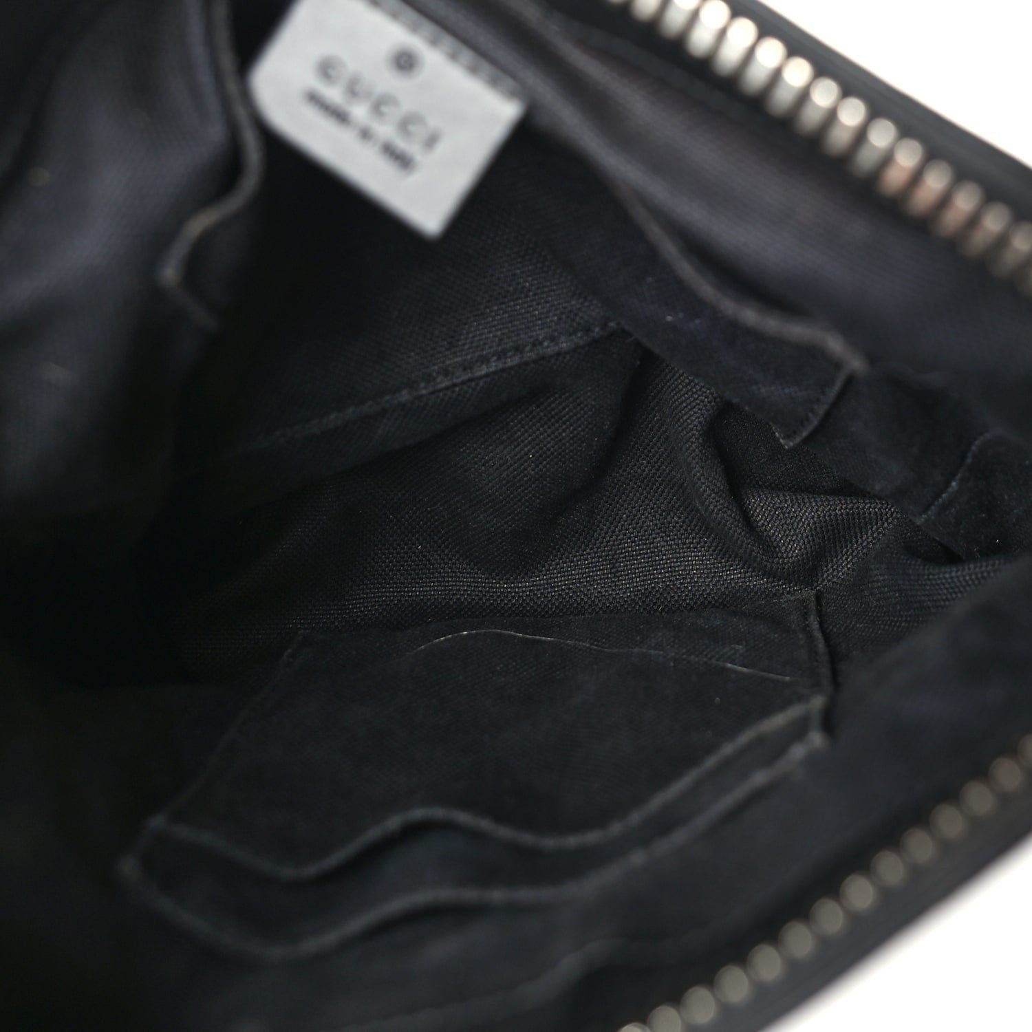 Gucci GG Supreme Monogram Web Small Flat Messenger Bag Black Grey