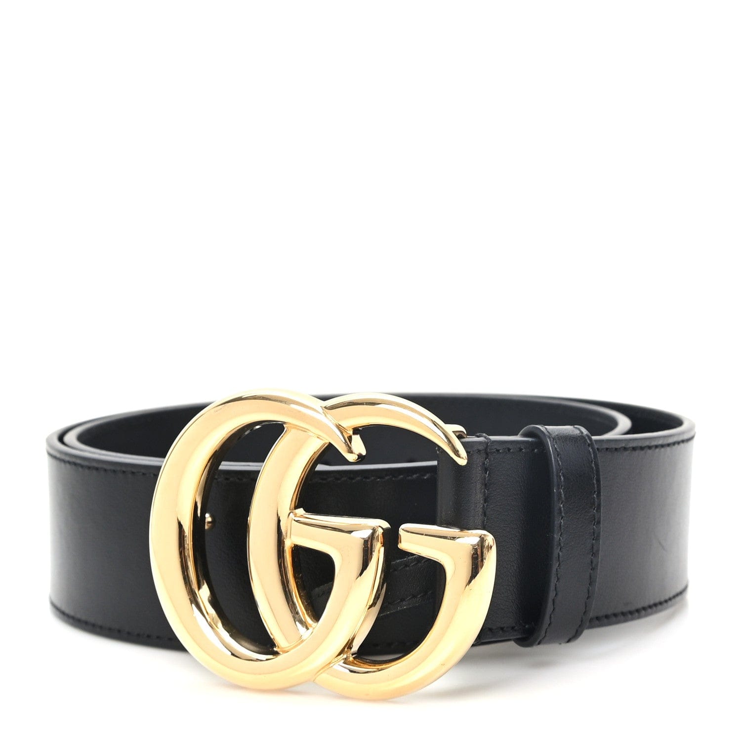 Gucci Plutone Calfskin Double G 40 mm Belt 75 30 Black