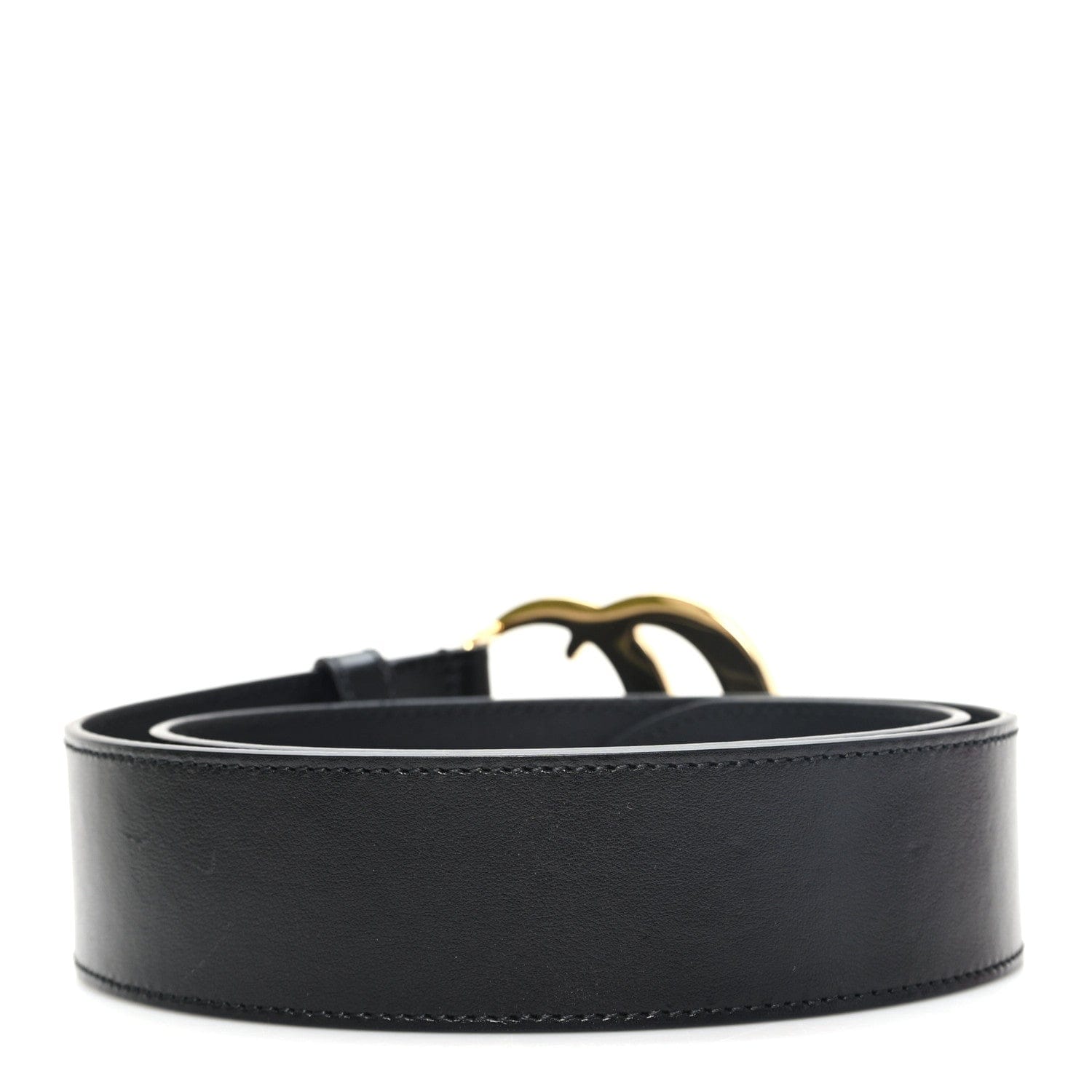Gucci Plutone Calfskin Double G 40 mm Belt 75 30 Black