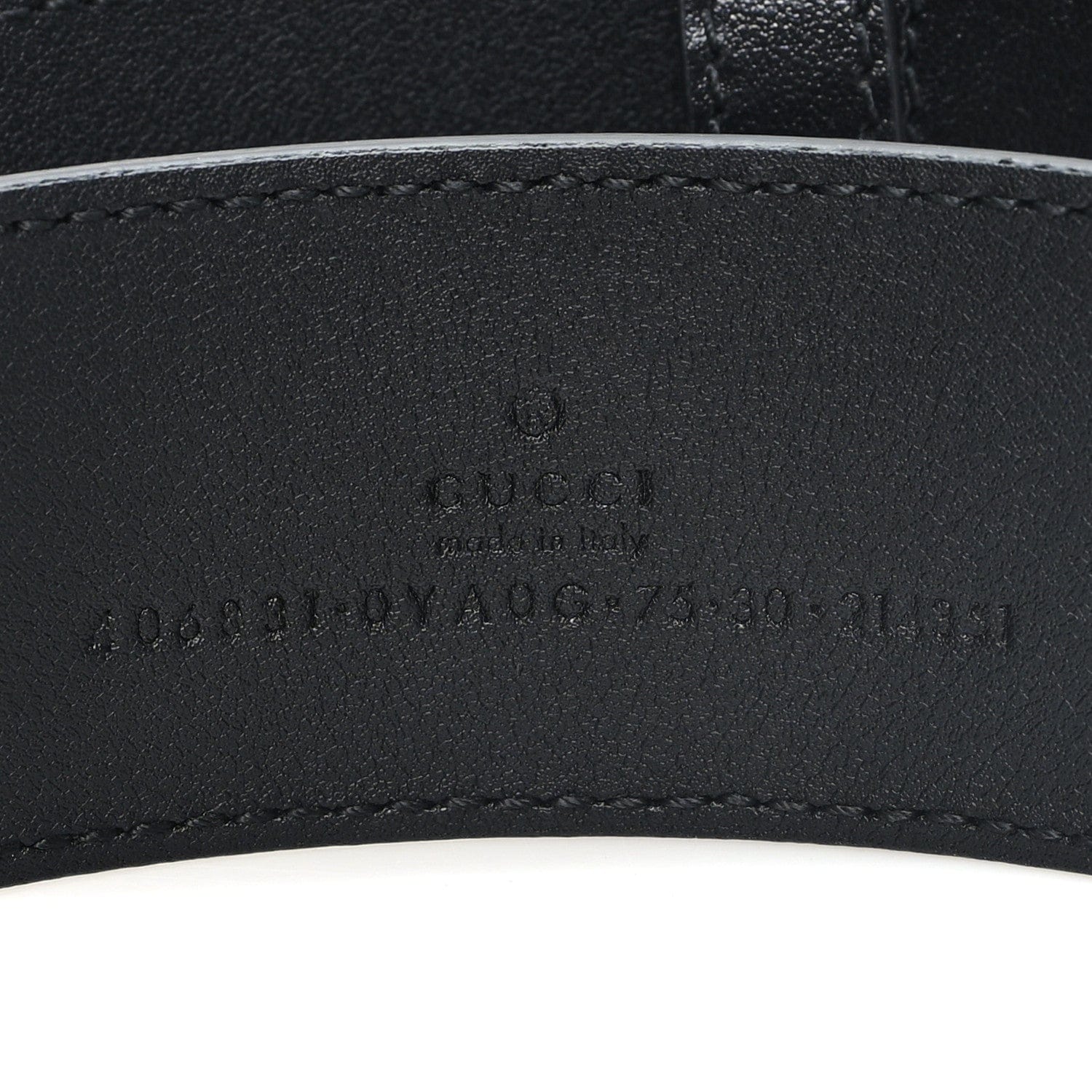 Gucci Plutone Calfskin Double G 40 mm Belt 75 30 Black