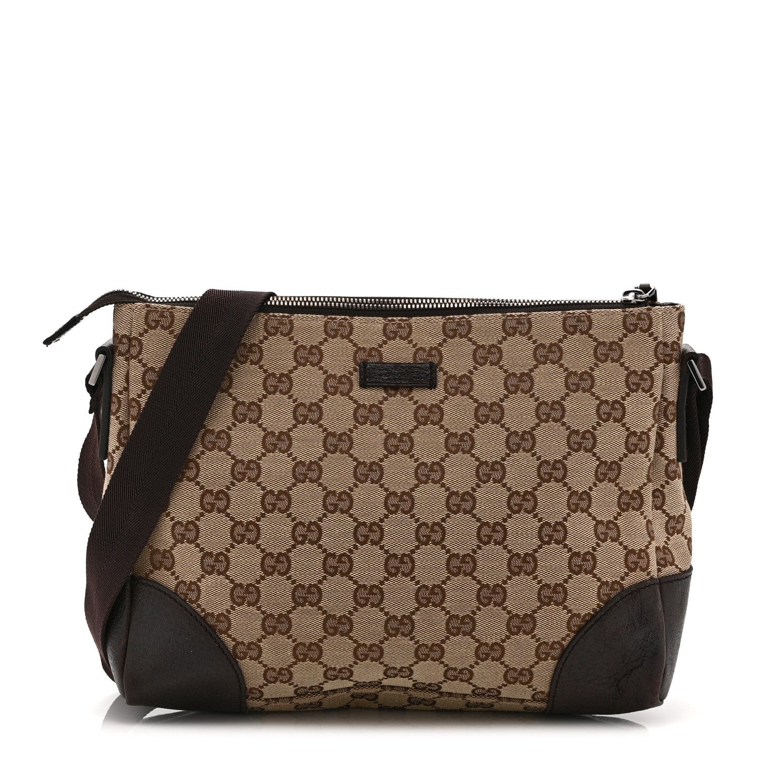 Gucci Monogram Joy Messenger Bag Dark Brown