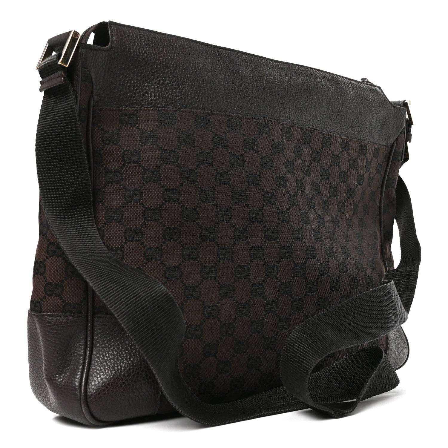 Gucci Monogram Large Messenger Bag Brown