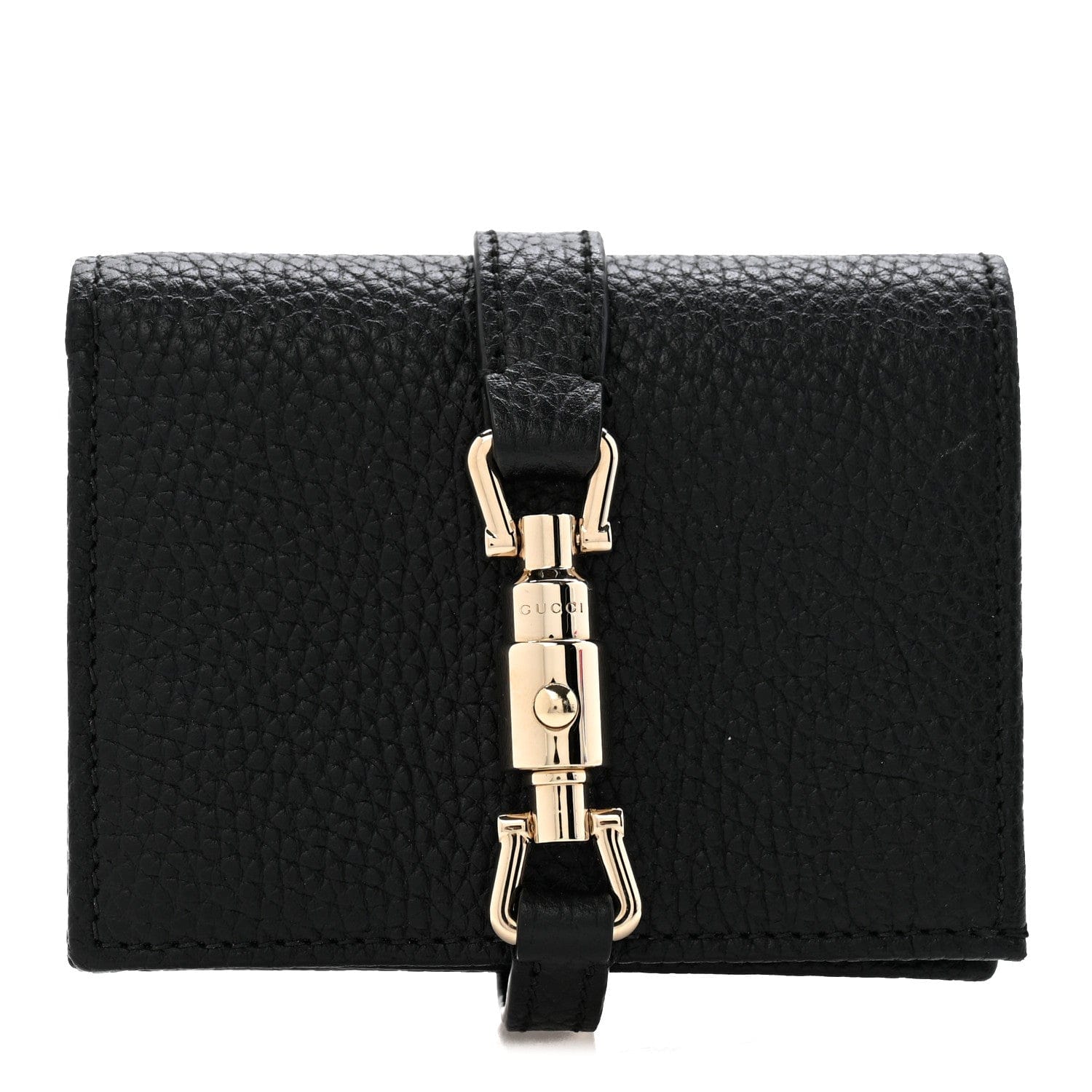 Gucci Calfskin Jackie 1961 Card Case Black