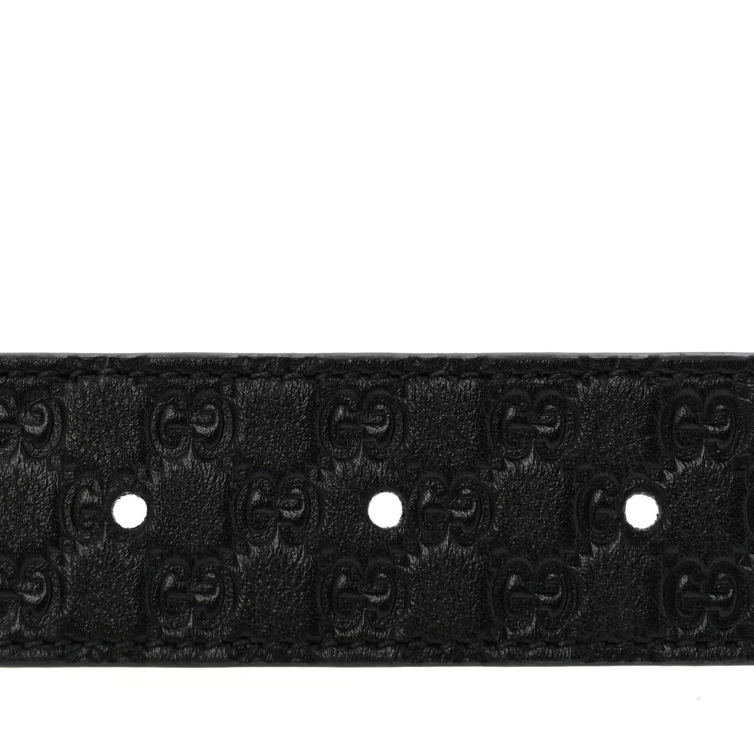 Guccissima Double G Reversible Belt 75 30 Black White