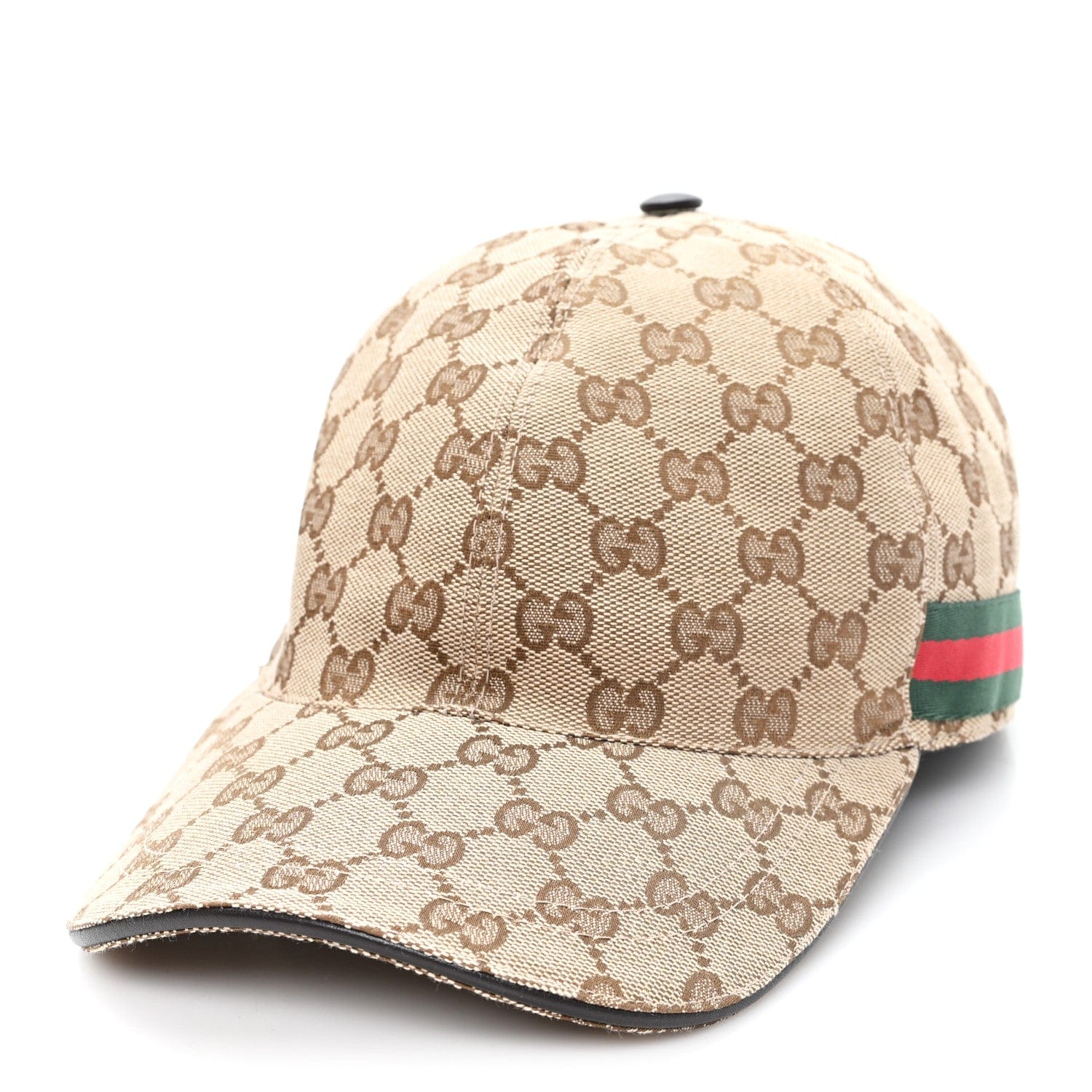 Gucci Monogram Web Baseball Hat M Beige Cocoa