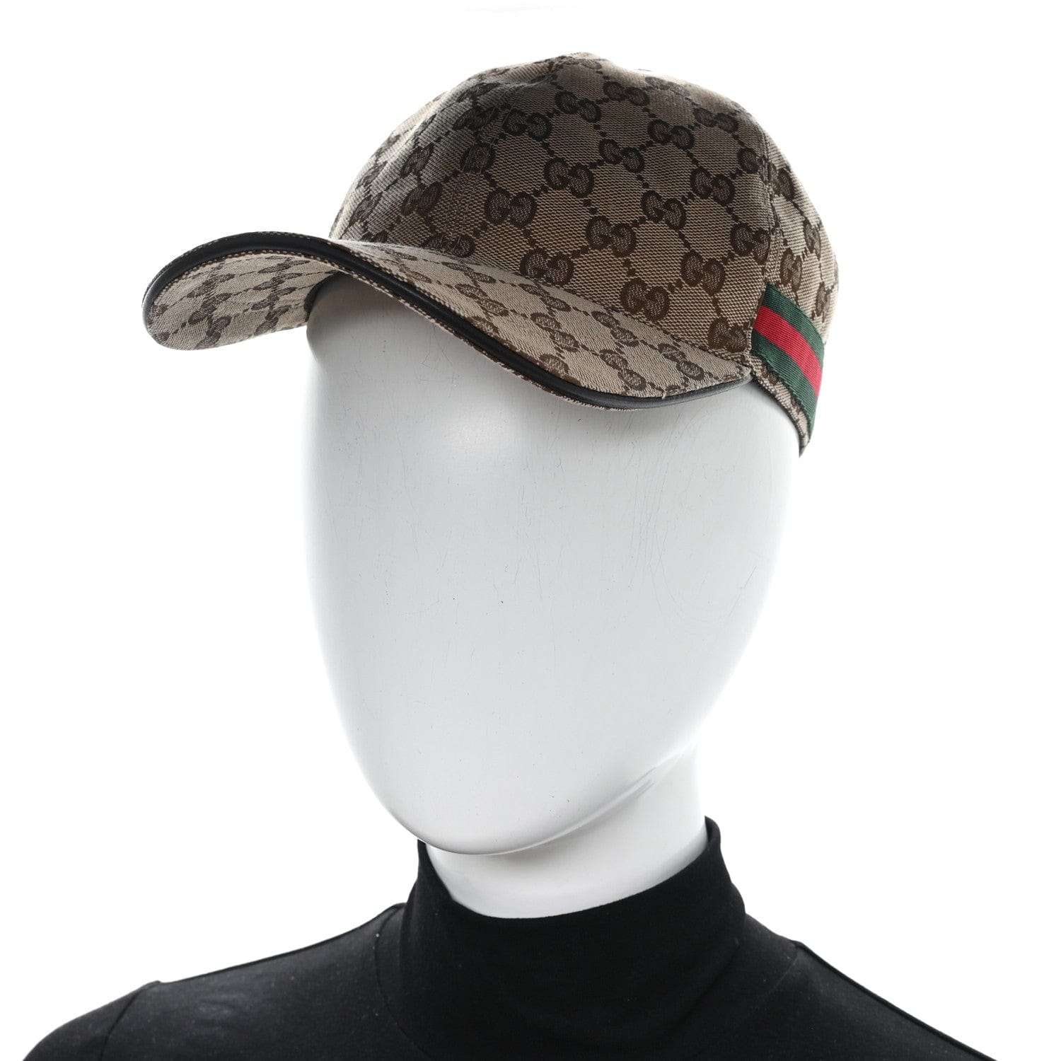 Gucci Monogram Web Baseball Hat M Beige Cocoa