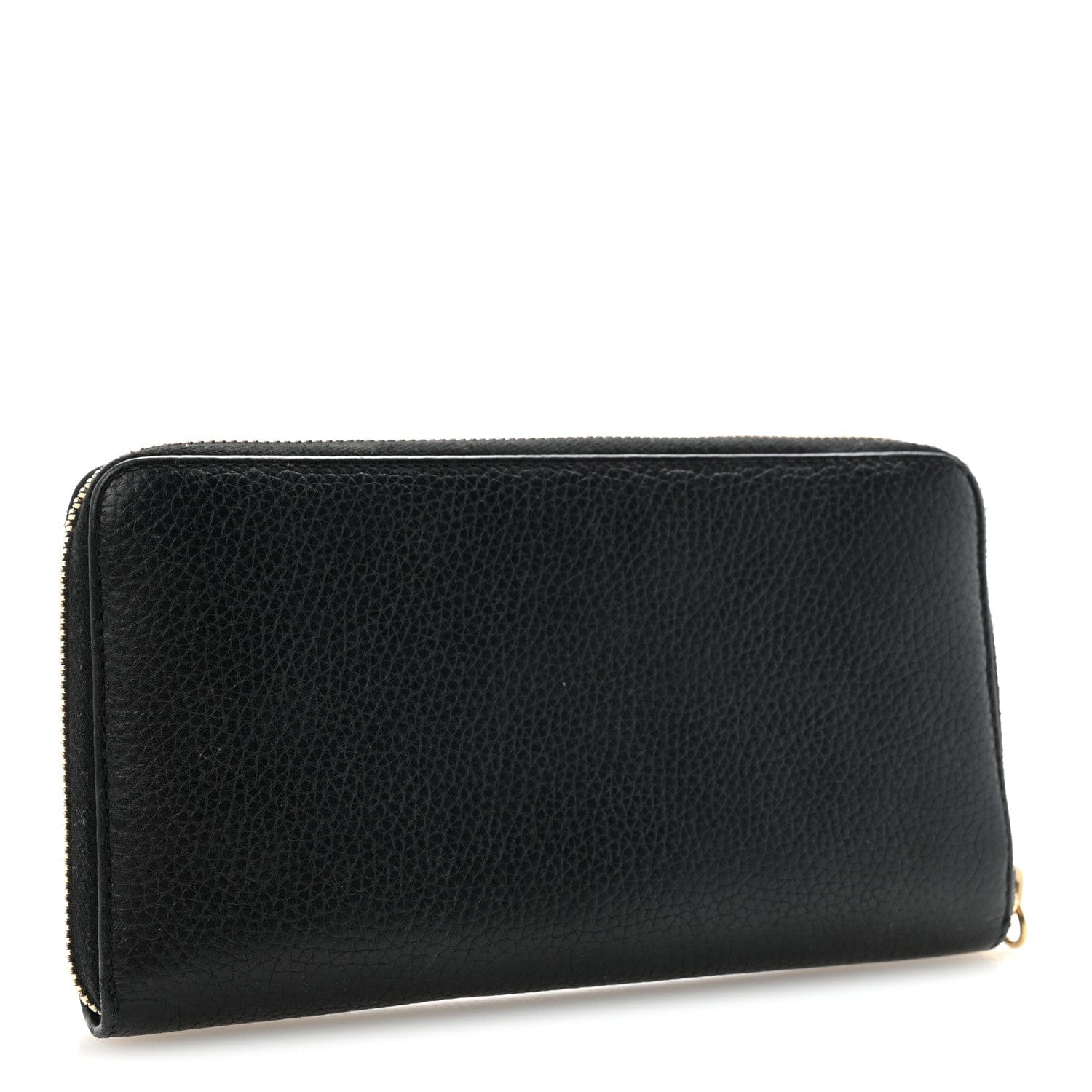 Gucci Pebbled Calfskin Soho Zip Around Wallet Black