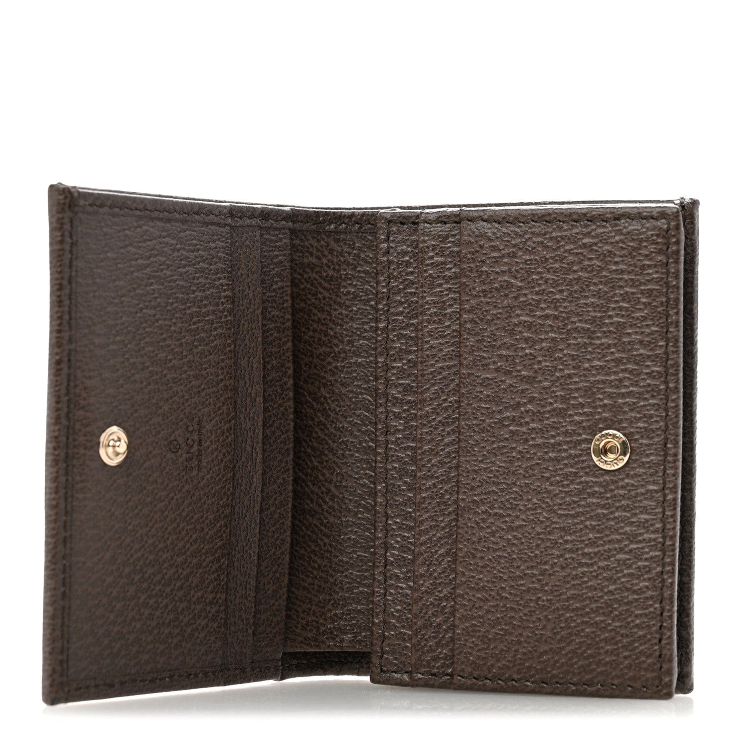Gucci GG Supreme Monogram Web Ophidia Small Wallet Beige Dark Brown