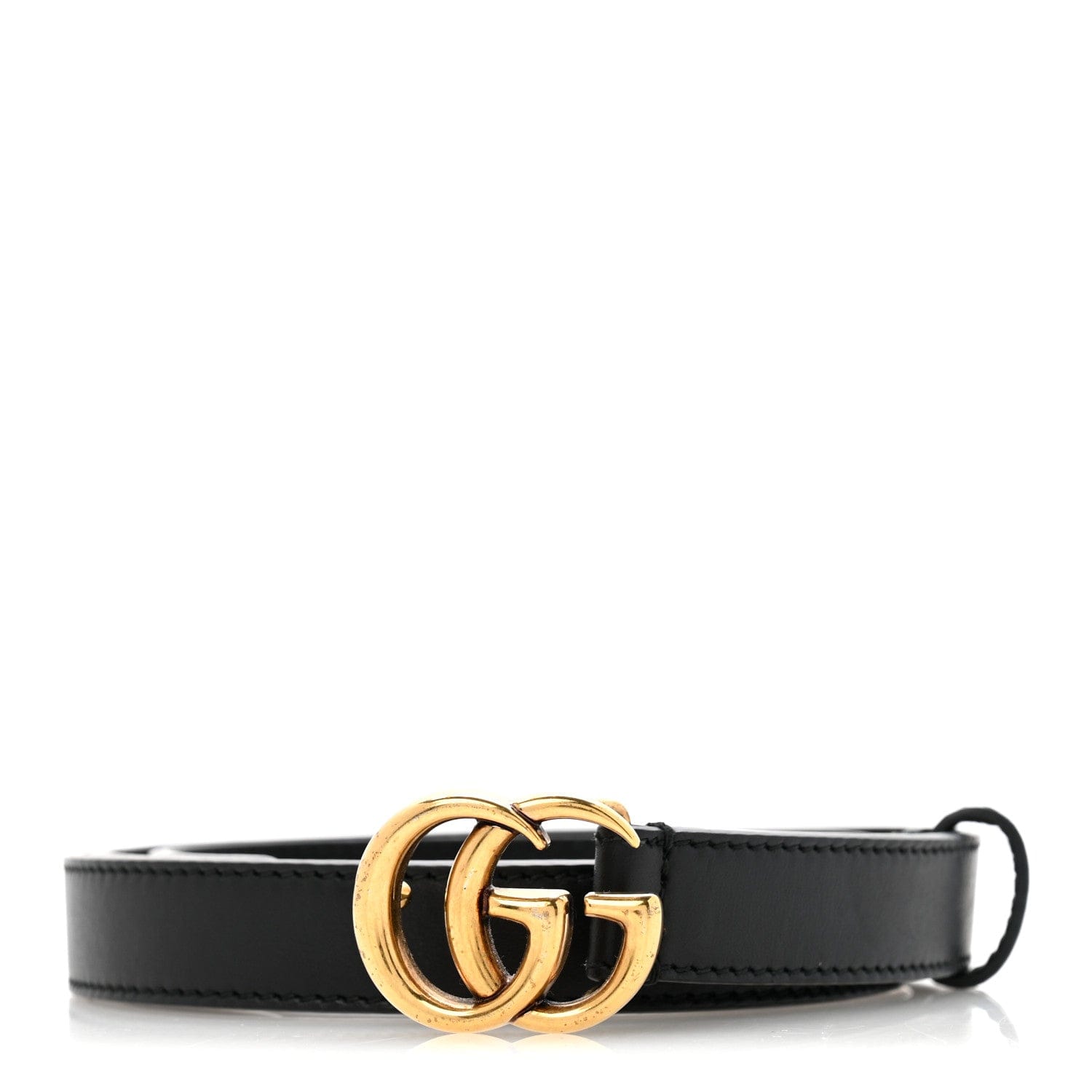 Gucci Calfskin Double G 20 mm Belt 95 38 Black