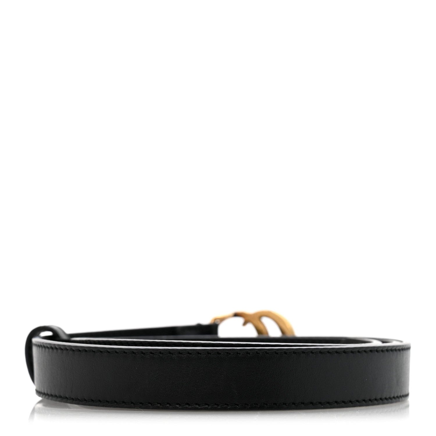 Gucci Calfskin Double G 20 mm Belt 95 38 Black