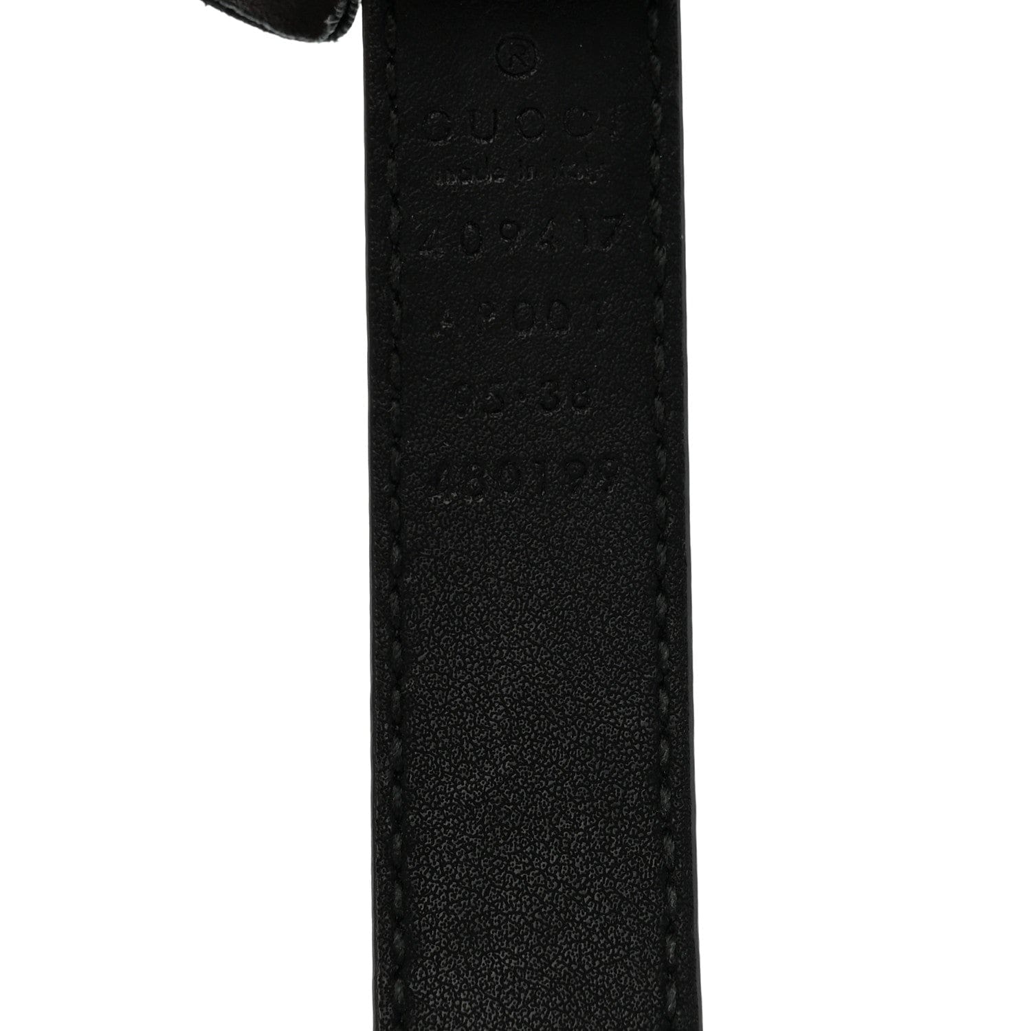 Gucci Calfskin Double G 20 mm Belt 95 38 Black