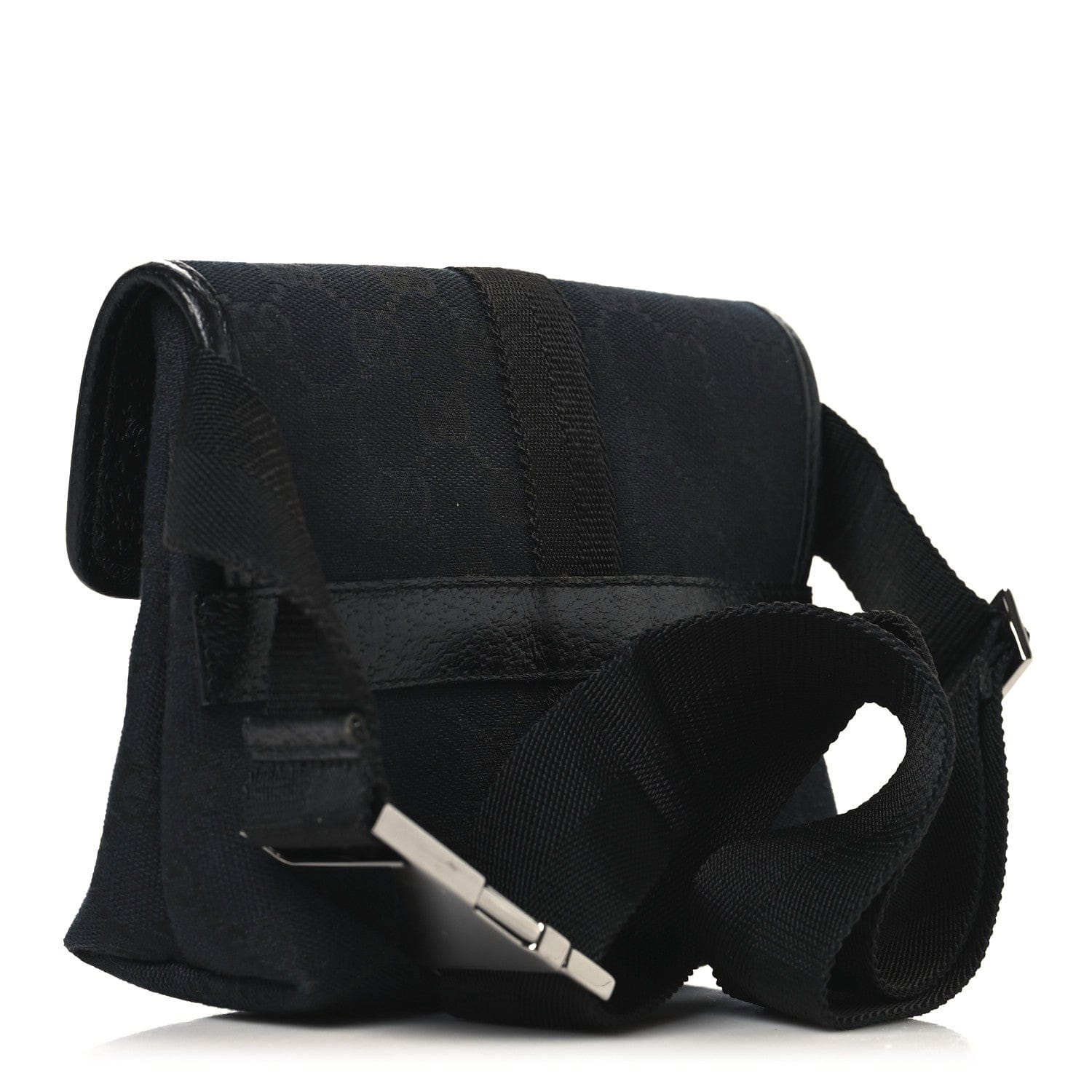 Gucci GG Monogram Web Buckle Belt Bag Black