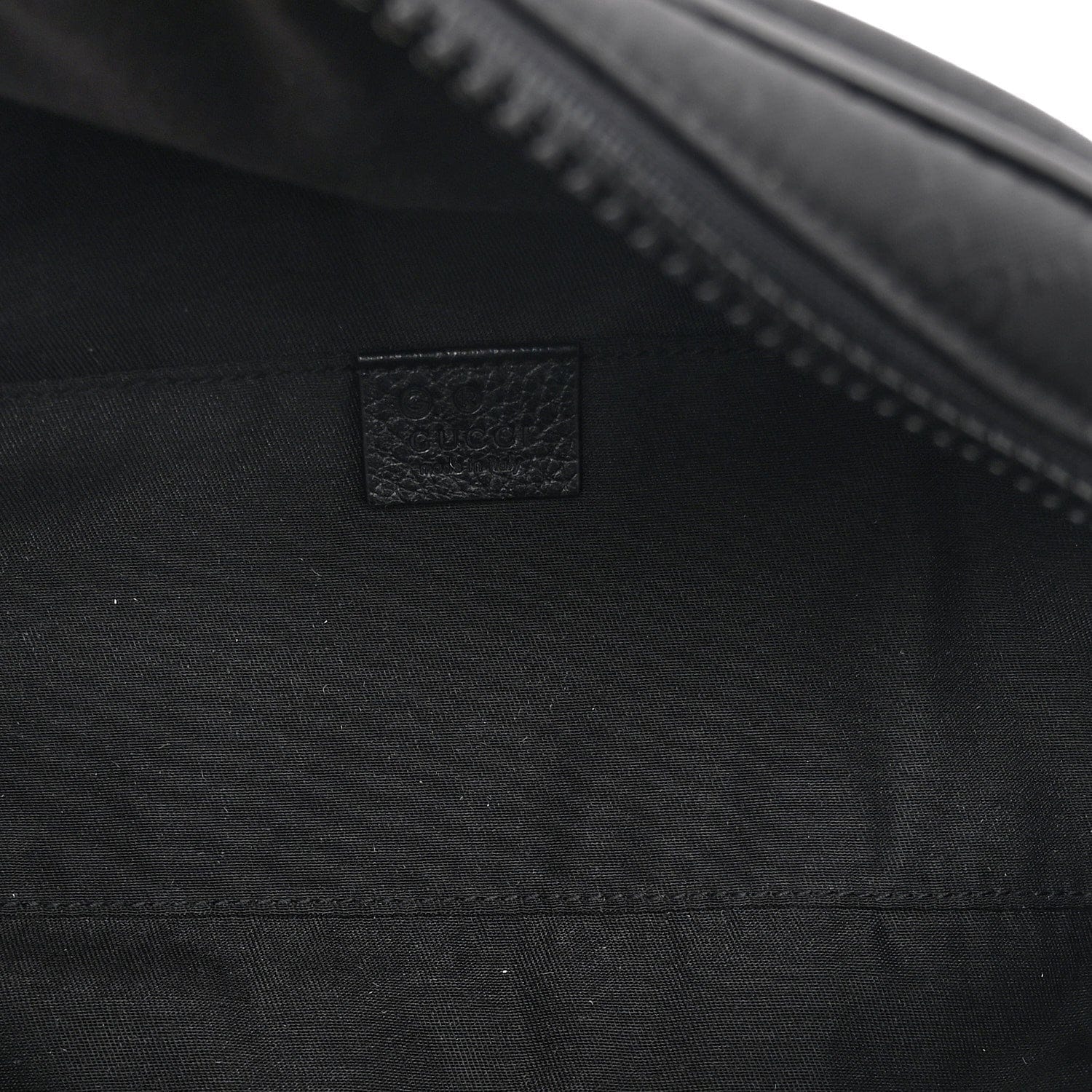 Gucci Nylon Monogram Fanny Pack Belt Bag Black