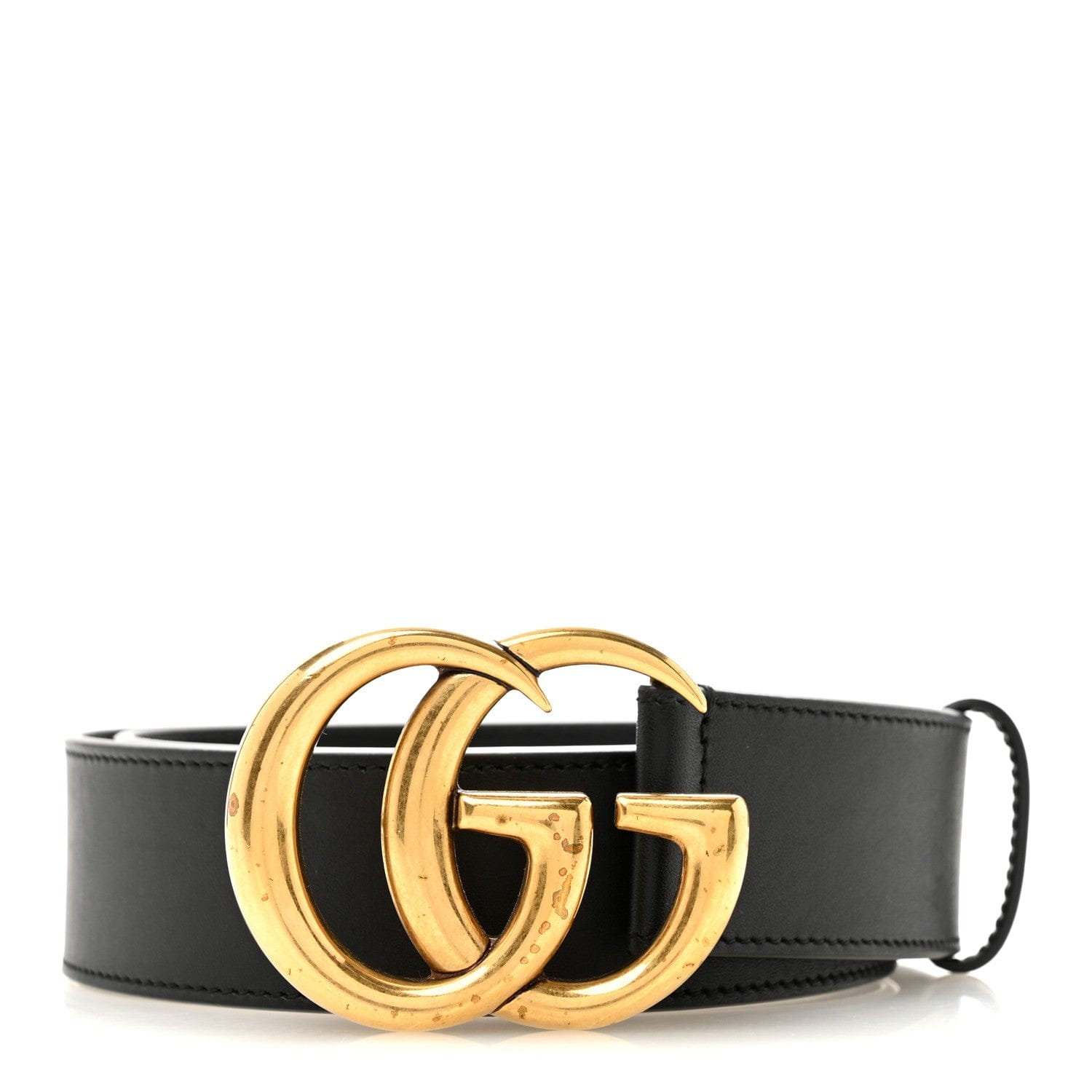 Gucci Calfskin Double G 40 mm Belt 80 32 Black