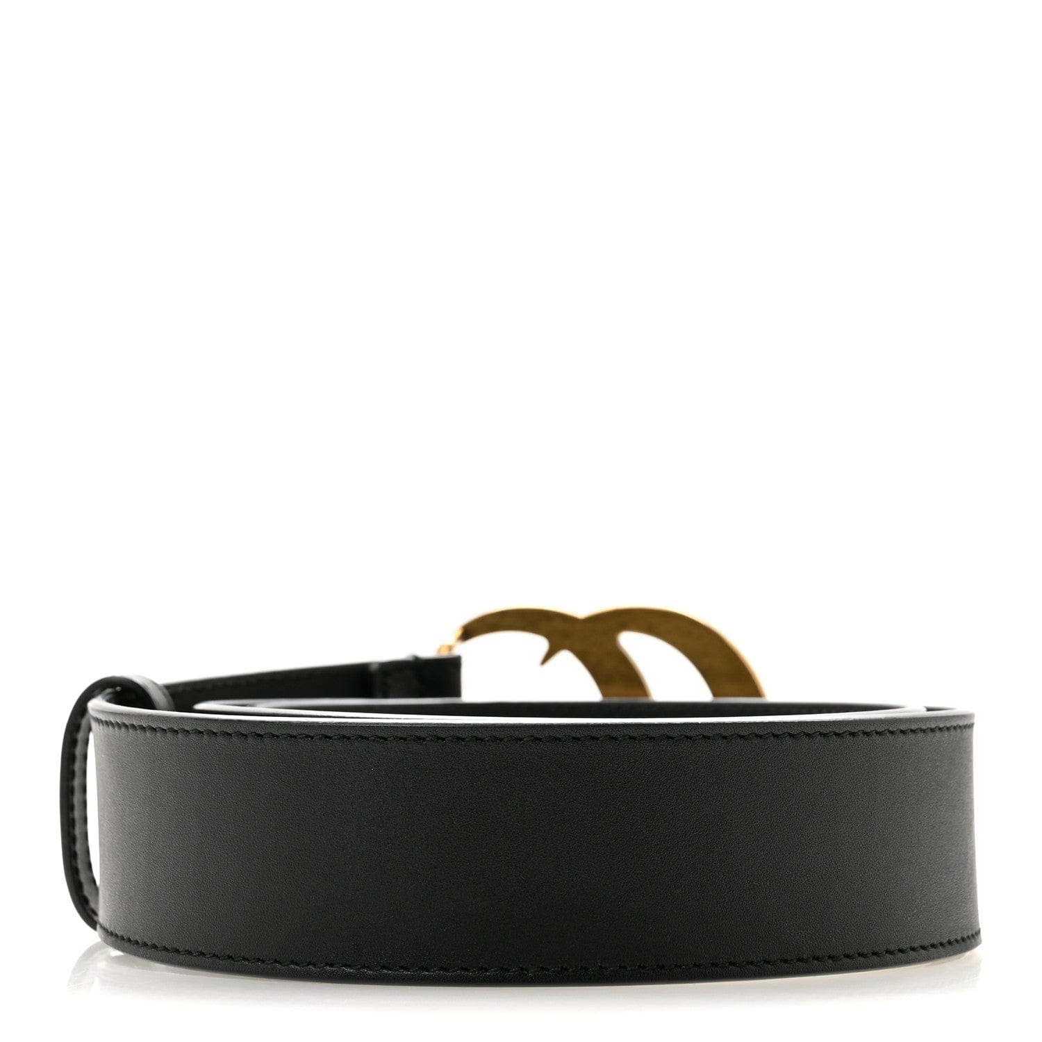 Gucci Calfskin Double G 40 mm Belt 80 32 Black
