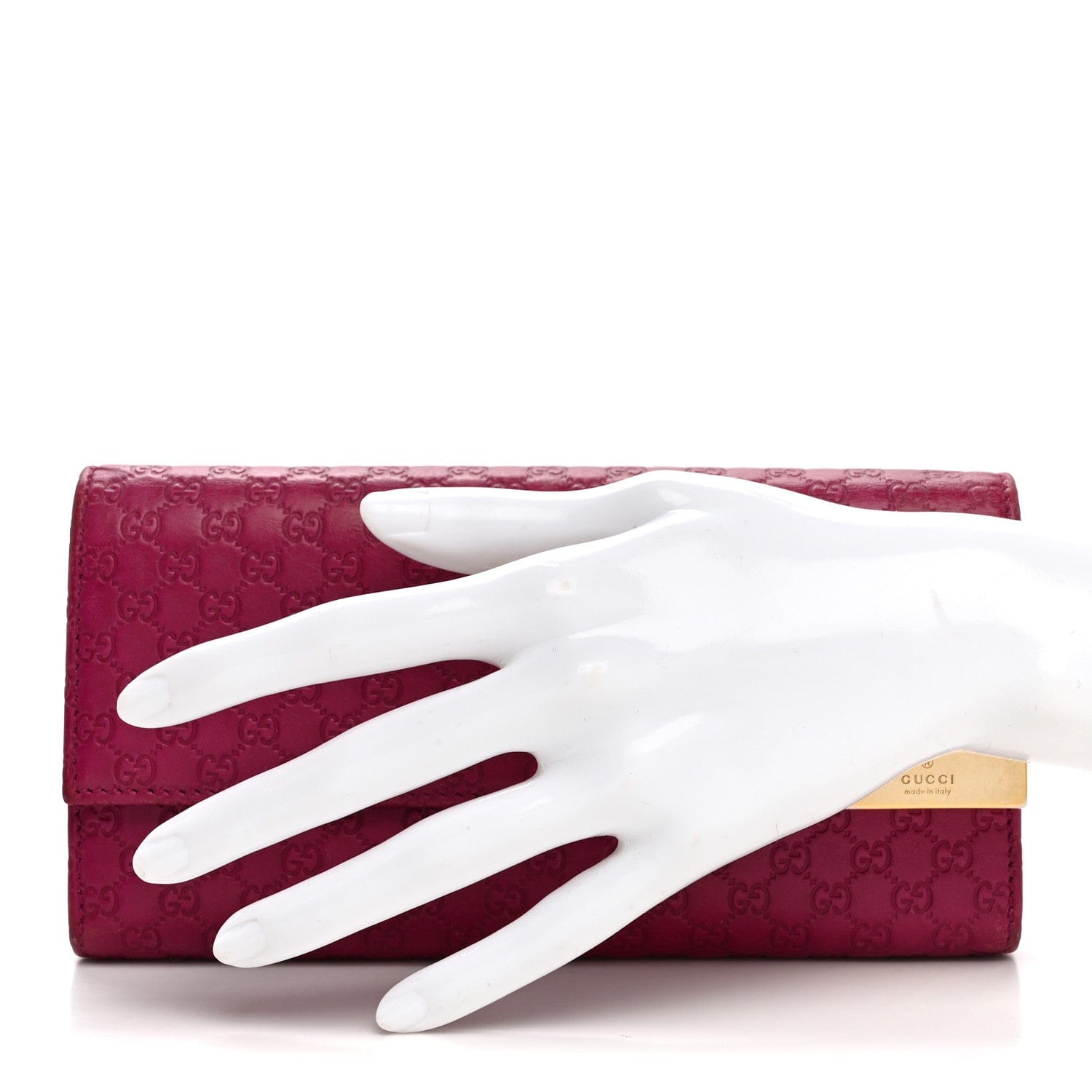 Gucci Soft Microguccissima Dice Chain Wallet Bright Bouganville