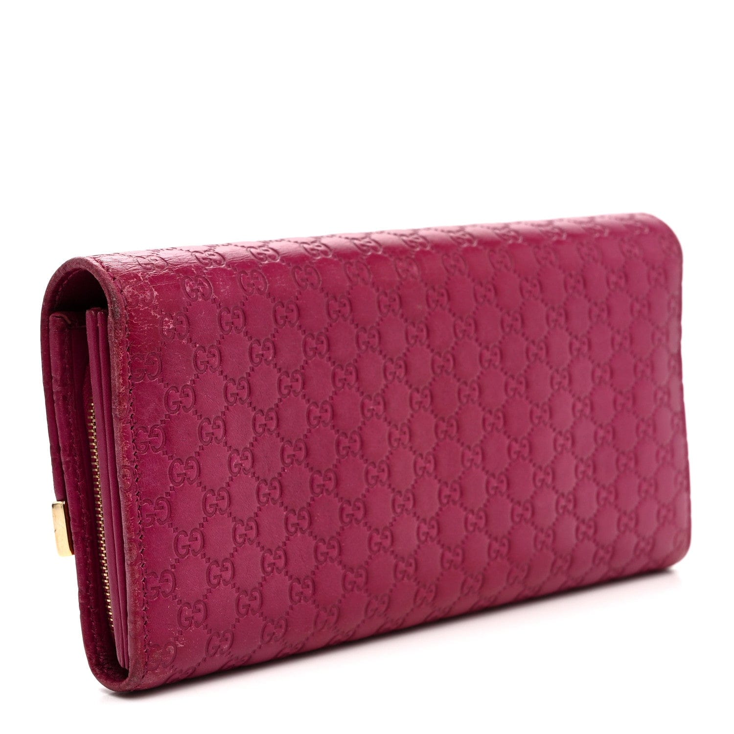 Gucci Soft Microguccissima Dice Chain Wallet Bright Bouganville