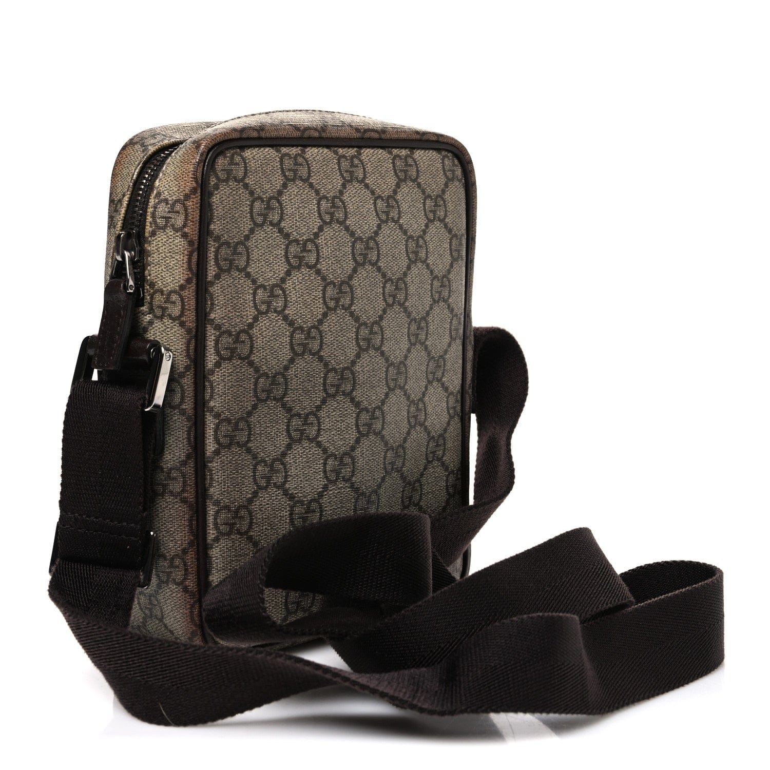 Gucci GG Plus Monogram Messenger Bag Ebony